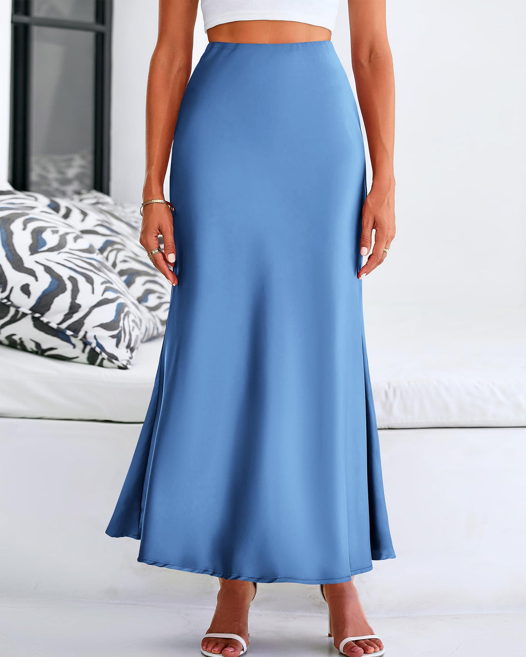 BTFBM Womens Spring Skirts Business Casual Clothes High Waisted Cocktail Party Wedding Guest Mermaid Maxi Skirt