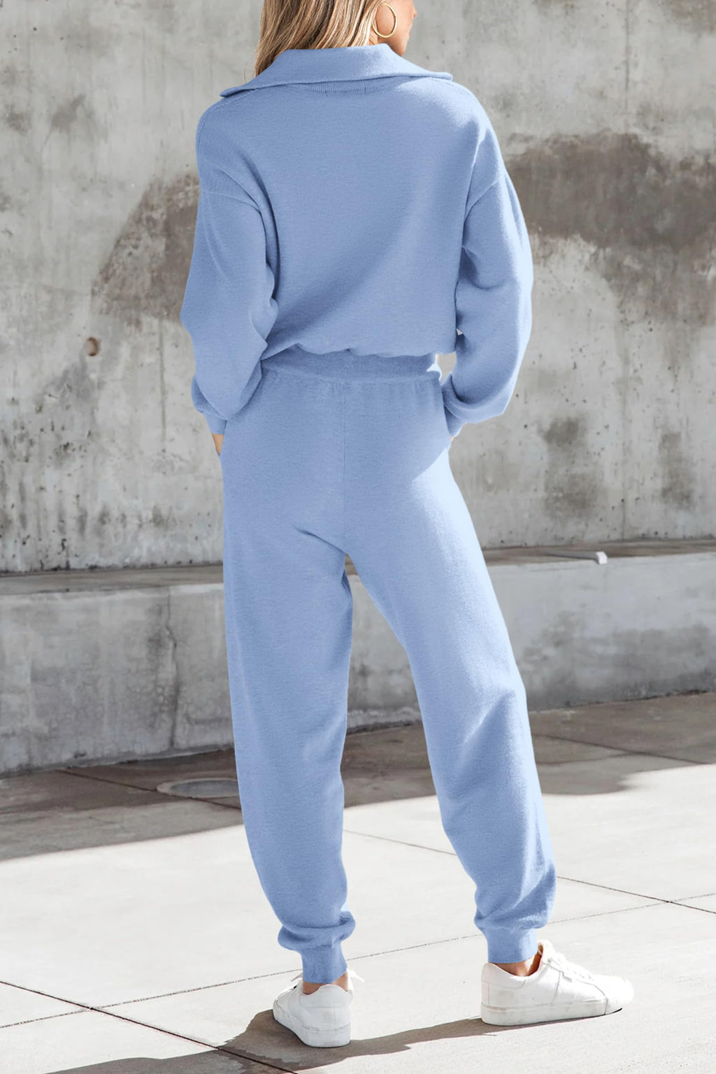 PRETTYGARDEN Women's 2 Piece Sweater Set Pullover Zip Up Sweatshirt Jogger Sweatpants Tracksuit Casual Outfit