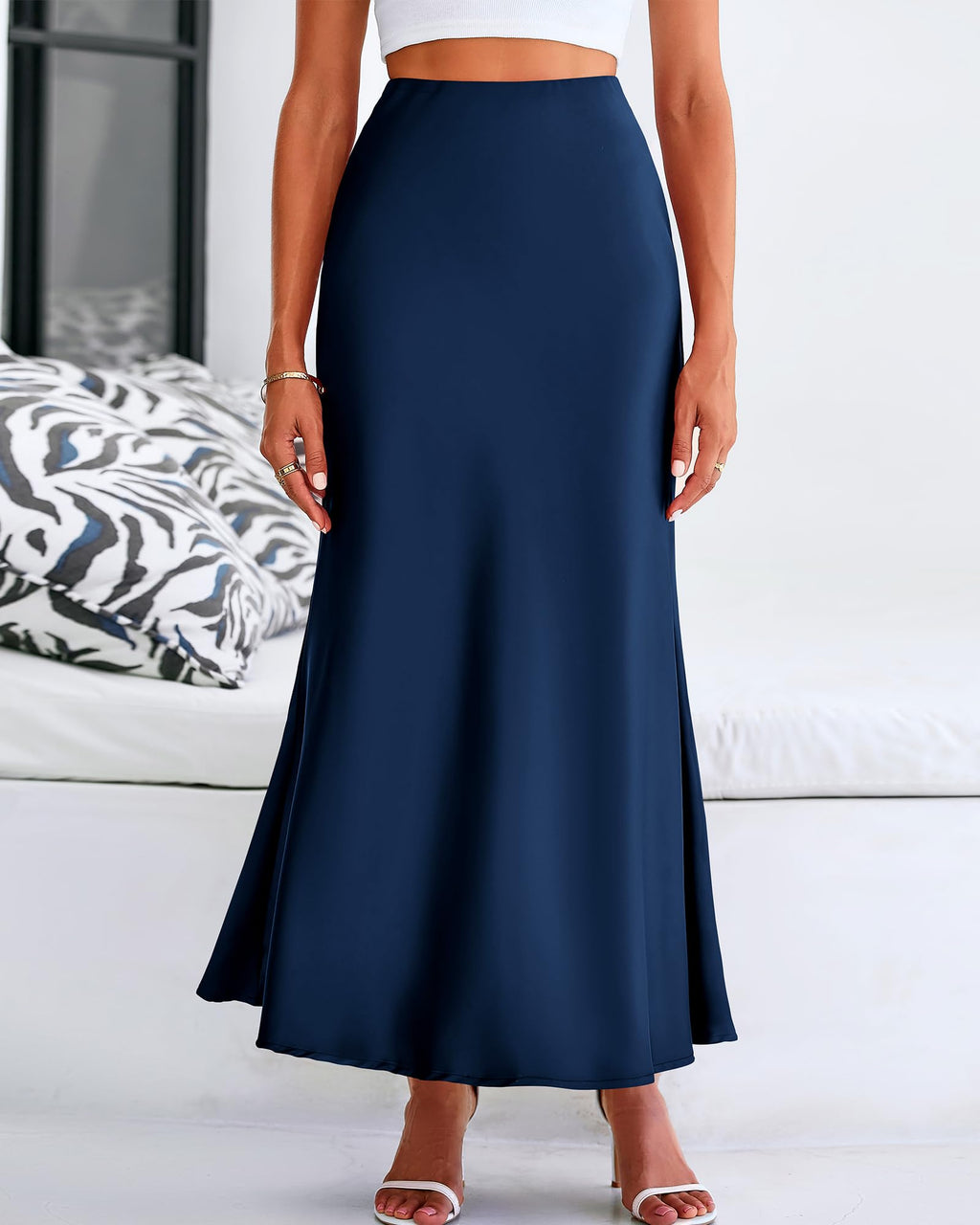 BTFBM Womens Spring Skirts Business Casual Clothes High Waisted Cocktail Party Wedding Guest Mermaid Maxi Skirt