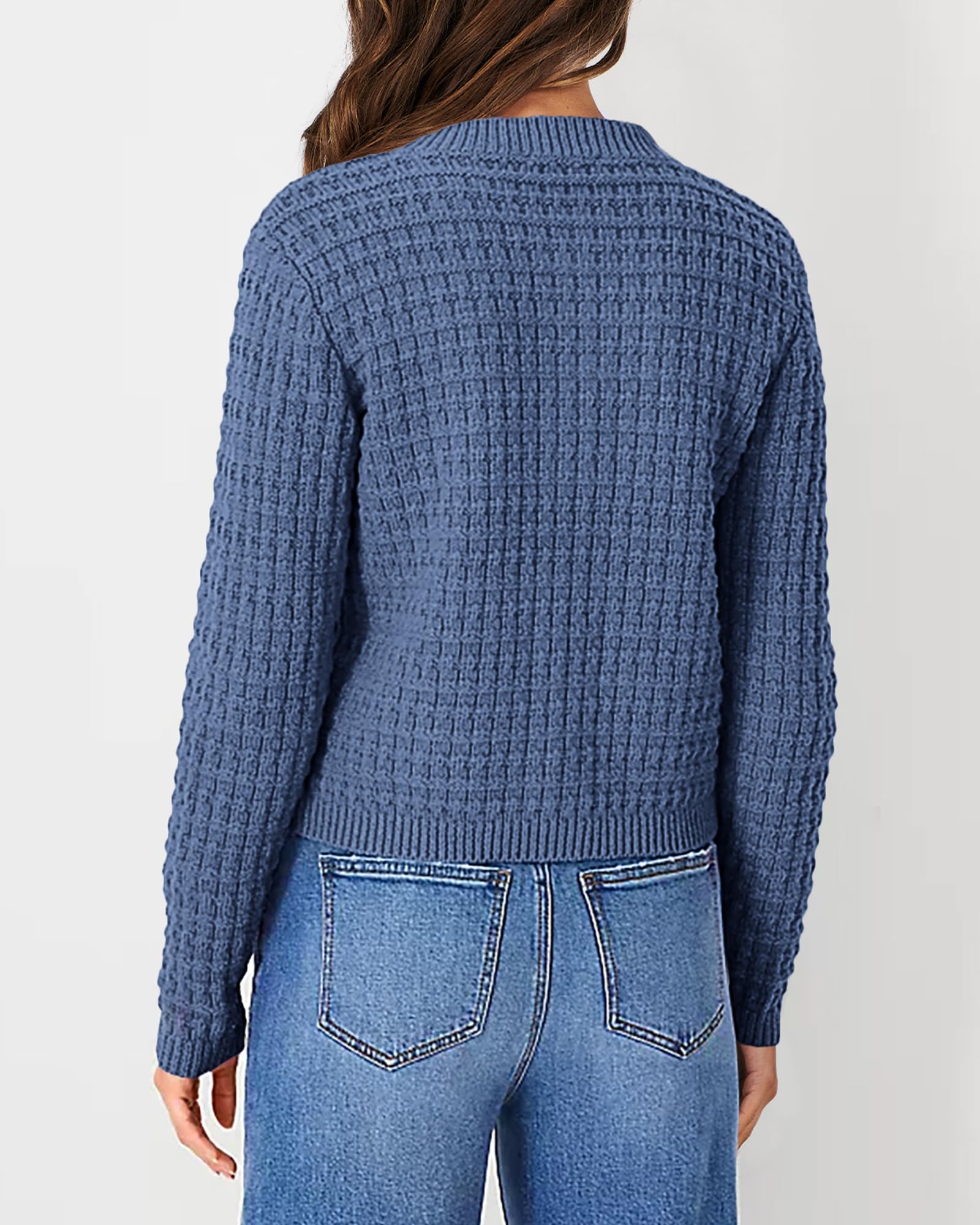 PRETTYGARDEN Women's Knit Cardigan Sweaters Casual Long Sleeve Open Front Button Down Trendy Jackets Outerwear