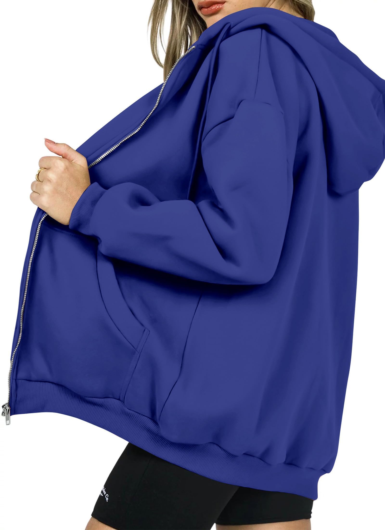 PRETTYGARDEN Women's Zip Up Y2K Hoodies Casual Long Sleeve Sweatshirts Fall Spring Track Jackets with Pockets