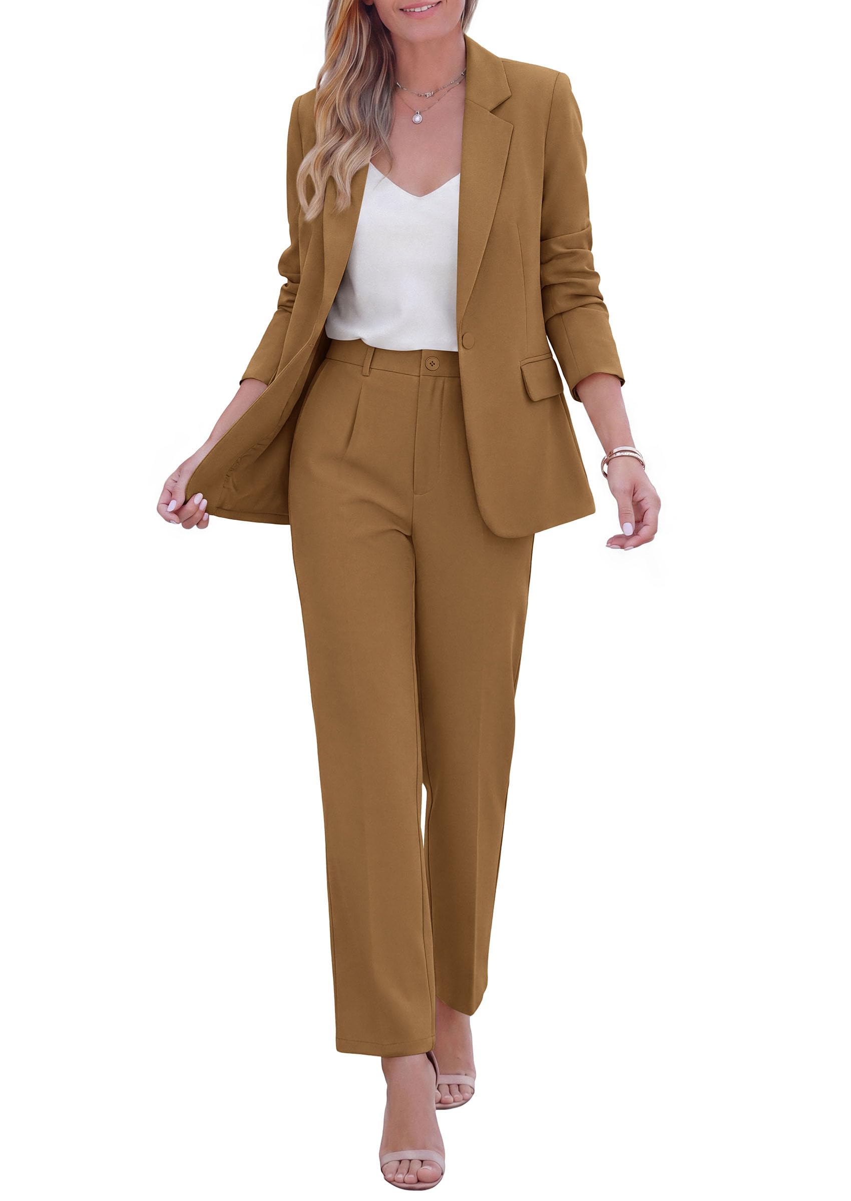 PRETTYGARDEN Two Piece Sets for Women Dressy Pant Suits