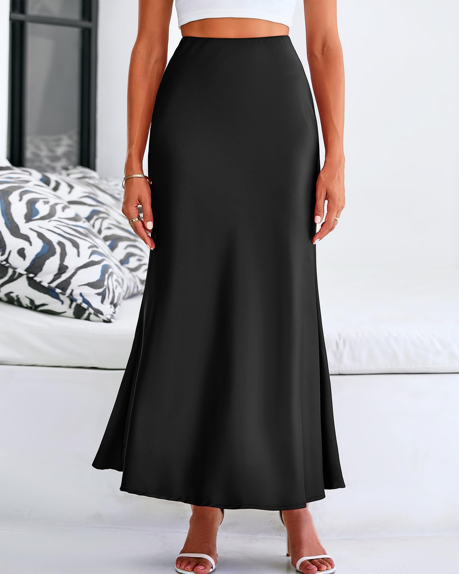 BTFBM Womens Spring Skirts Business Casual Clothes High Waisted Cocktail Party Wedding Guest Mermaid Maxi Skirt