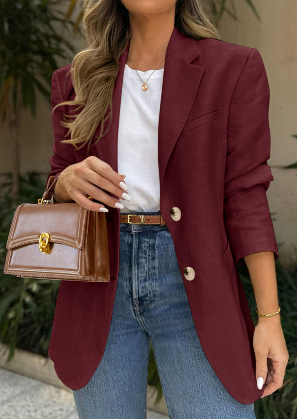 PRETTYGARDEN Blazers for Women Business Casual Long Sleeve Lapel Open Front Suit Jacket Work Blazer with Pockets