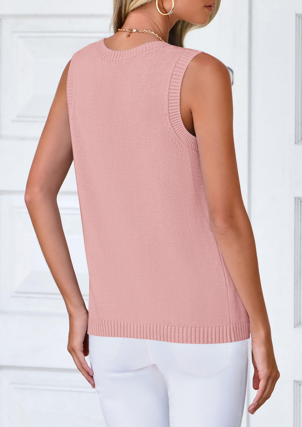 PRETTYGARDEN Sweater Vest Tops for Women Lightweight Summer Cardigan Sleeveless Button Up Knit Casual Spring Clothes