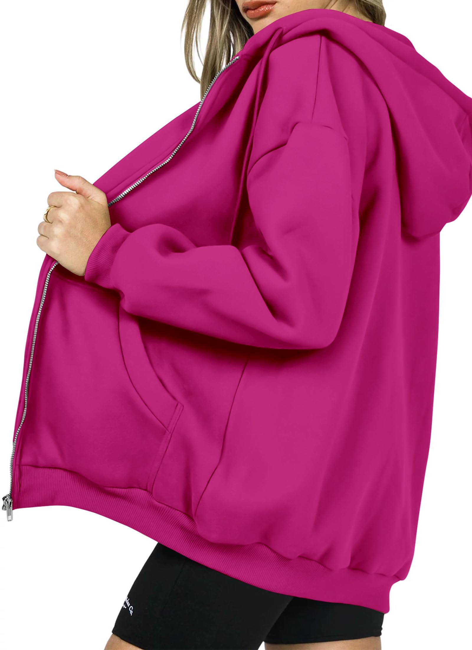 PRETTYGARDEN Women's Zip Up Y2K Hoodies Casual Long Sleeve Sweatshirts Fall Spring Track Jackets with Pockets