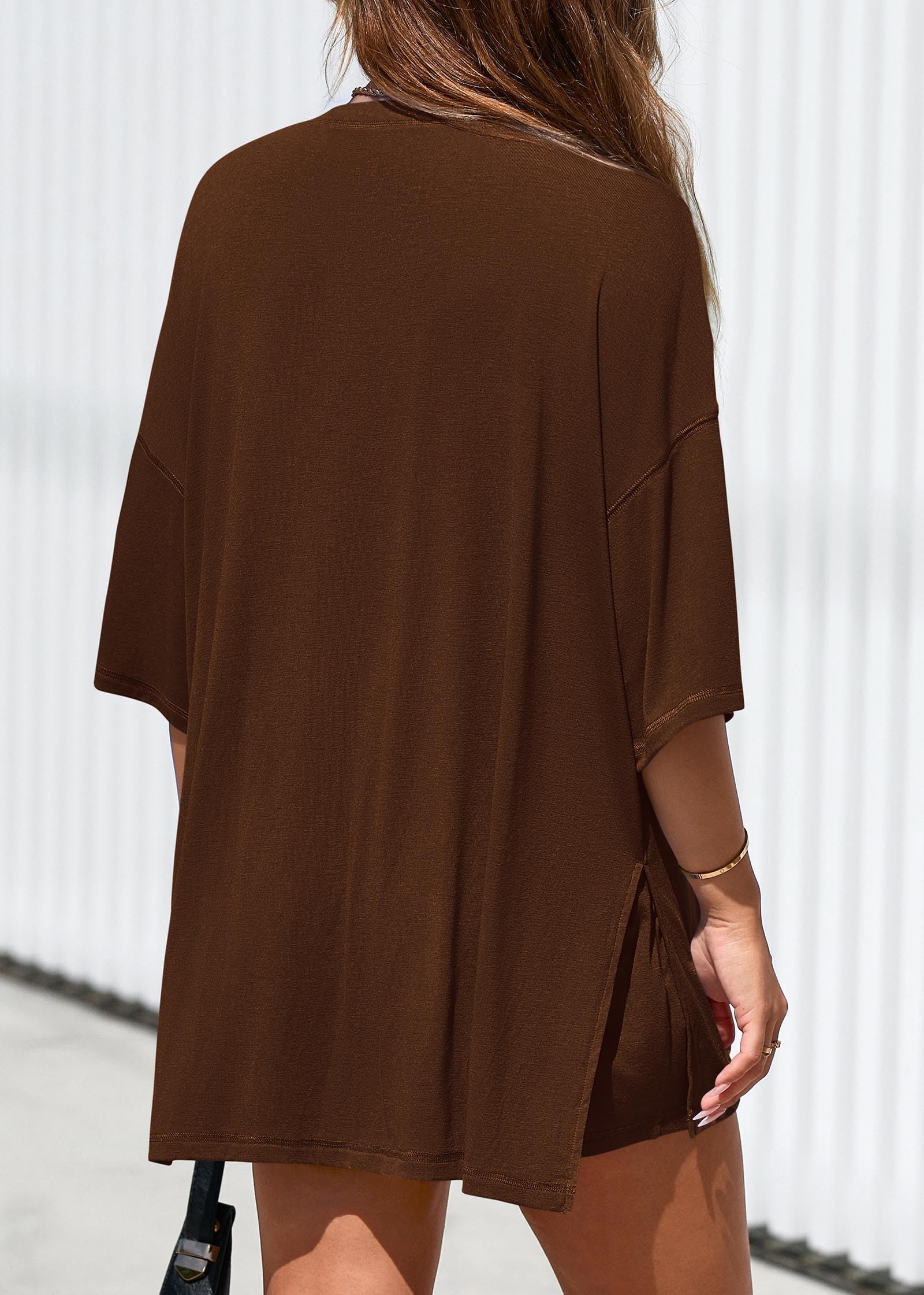 FreshPretty 2 Piece Sets for Women Summer Lounge Sets Casual Oversized Tshirts Shorts Matching Airport Travel Outfits Postpartum