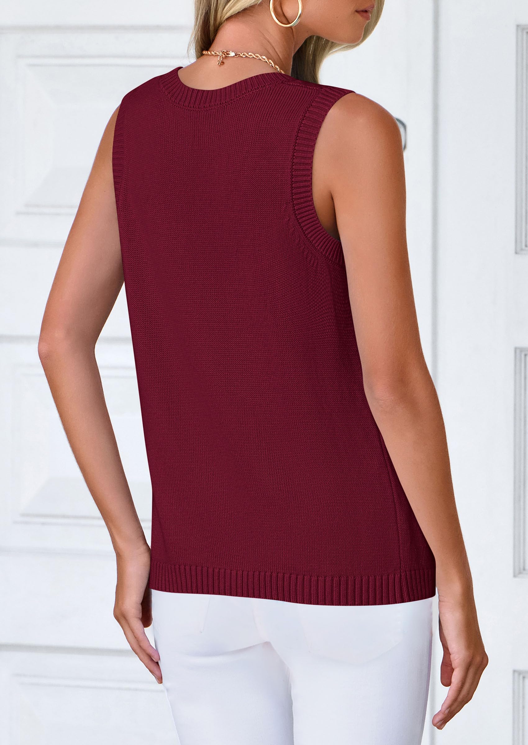 PRETTYGARDEN Sweater Vest Tops for Women Lightweight Summer Cardigan Sleeveless Button Up Knit Casual Spring Clothes