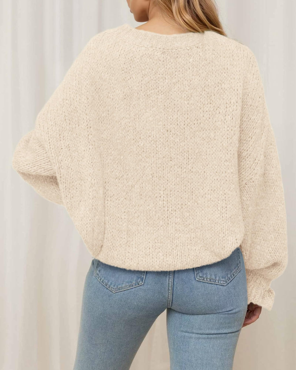 BTFBM Women's Oversized Sweater Crewneck Fall Winter Long Sleeve Fuzzy Warn Knit Pullover Sweaters Trendy Outfits