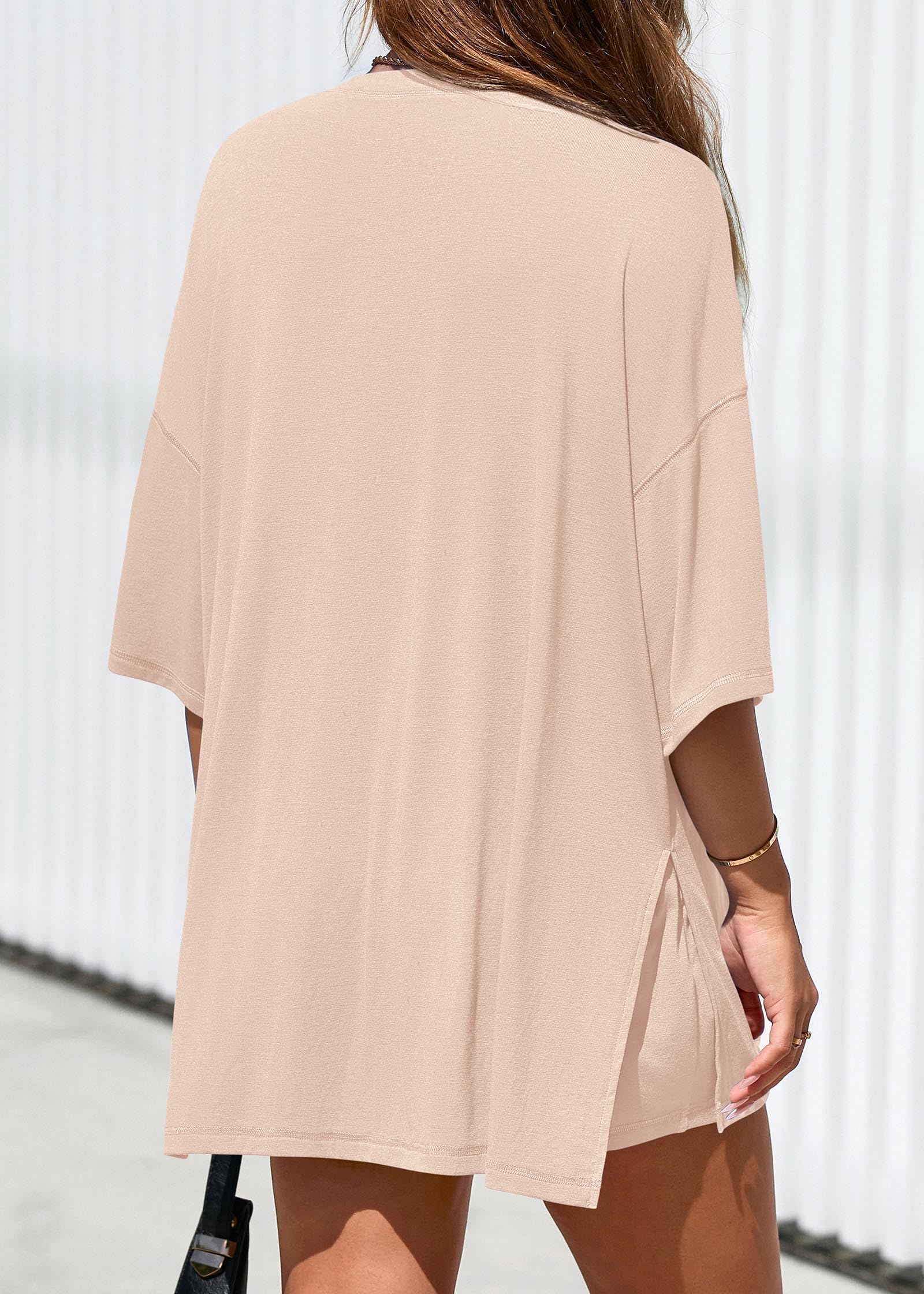 FreshPretty 2 Piece Sets for Women Summer Lounge Sets Casual Oversized Tshirts Shorts Matching Airport Travel Outfits Postpartum