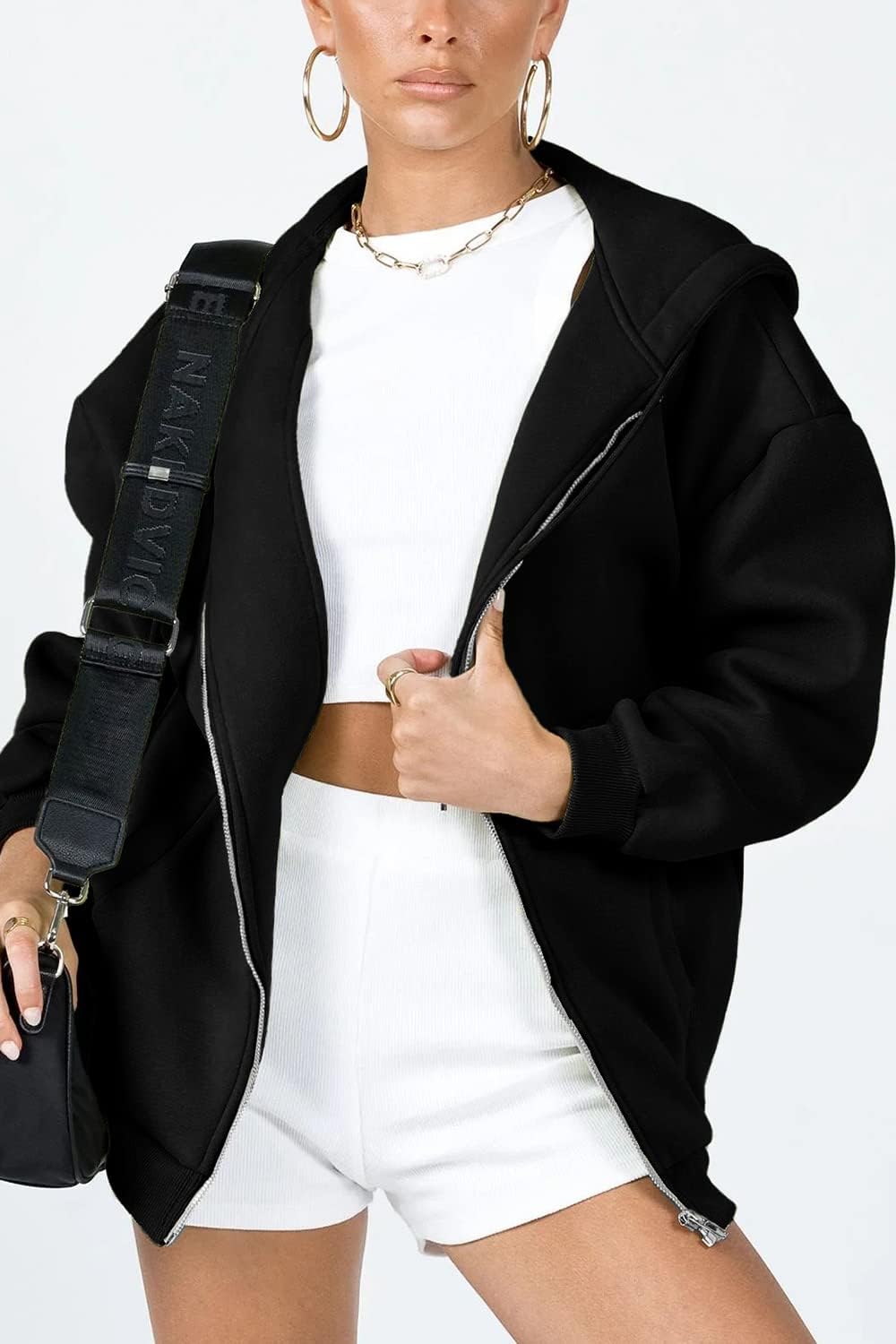 PRETTYGARDEN Women's Zip Up Y2K Hoodies Casual Long Sleeve Sweatshirts Fall Spring Track Jackets with Pockets