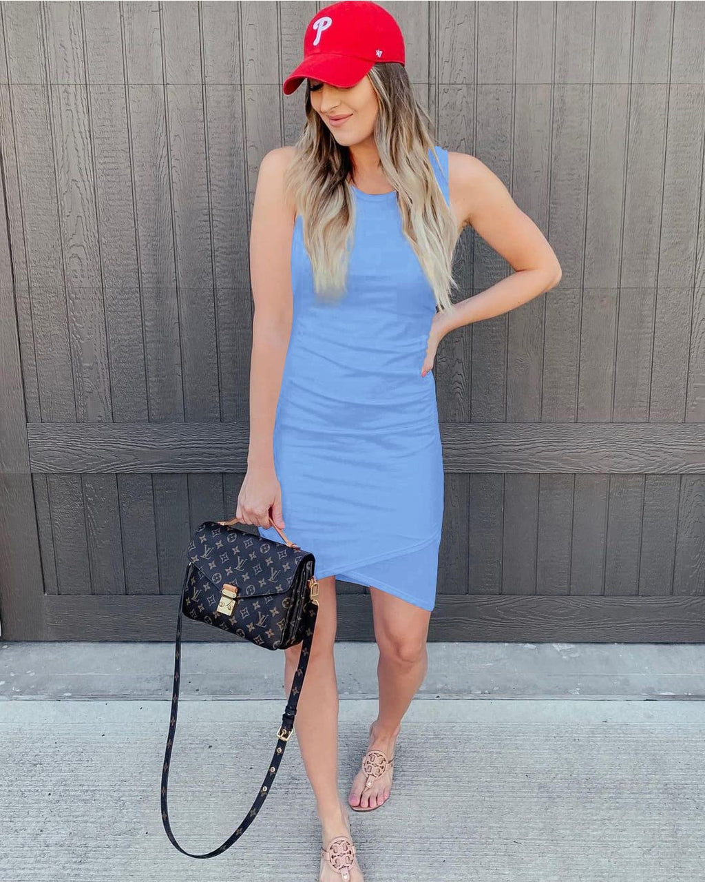 FreshPretty Women Summer Dresses Sleeveless Tank Ruched Bodycon Sundresses for Women Party Beach Mini Casual Spring Dress