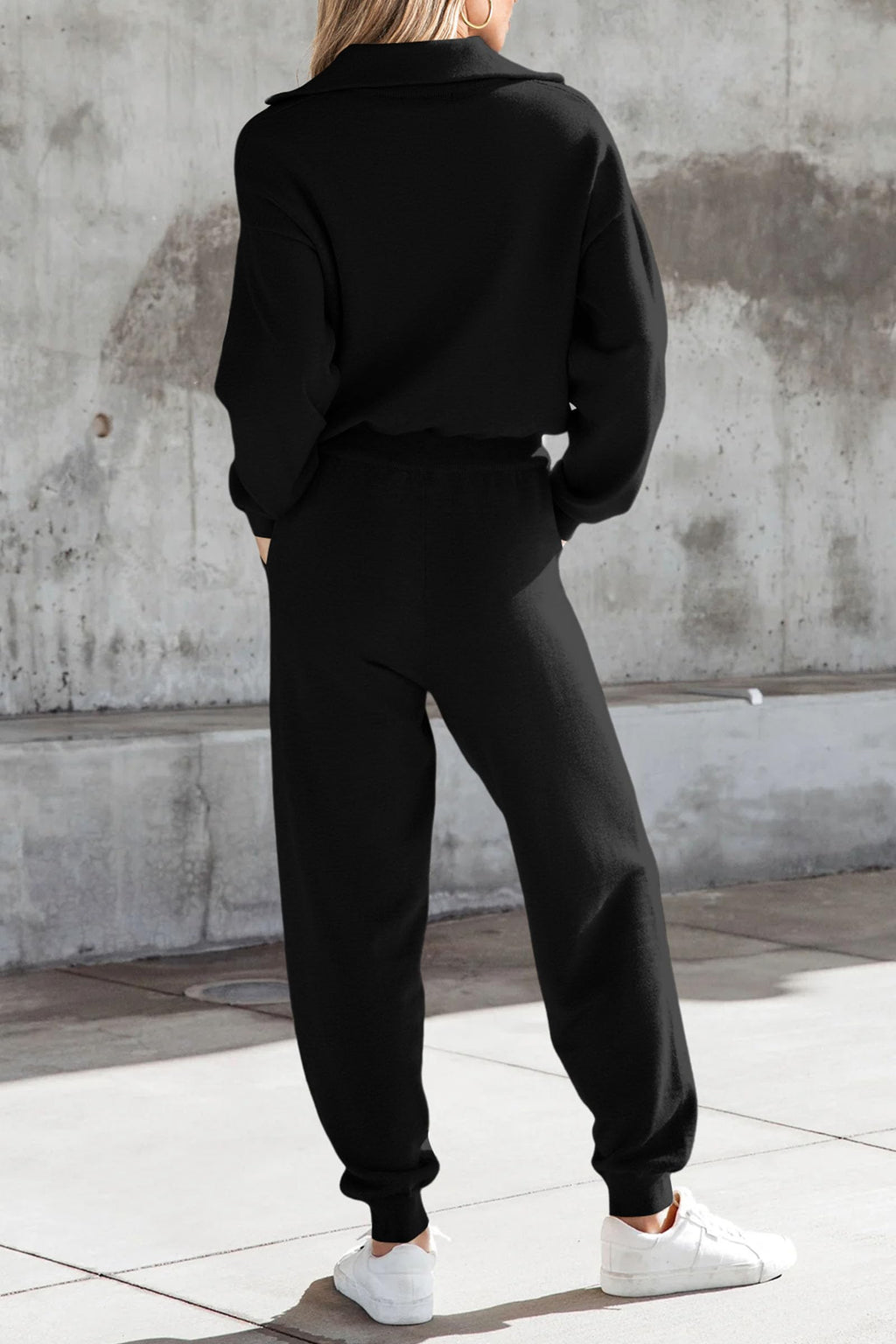 PRETTYGARDEN Women's 2 Piece Sweater Set Pullover Zip Up Sweatshirt Jogger Sweatpants Tracksuit Casual Outfit