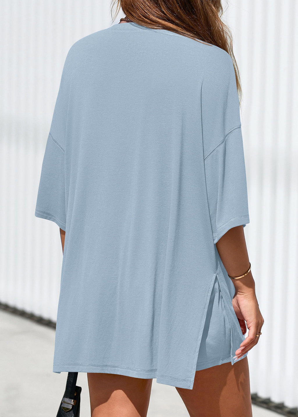 FreshPretty 2 Piece Sets for Women Summer Lounge Sets Casual Oversized Tshirts Shorts Matching Airport Travel Outfits Postpartum