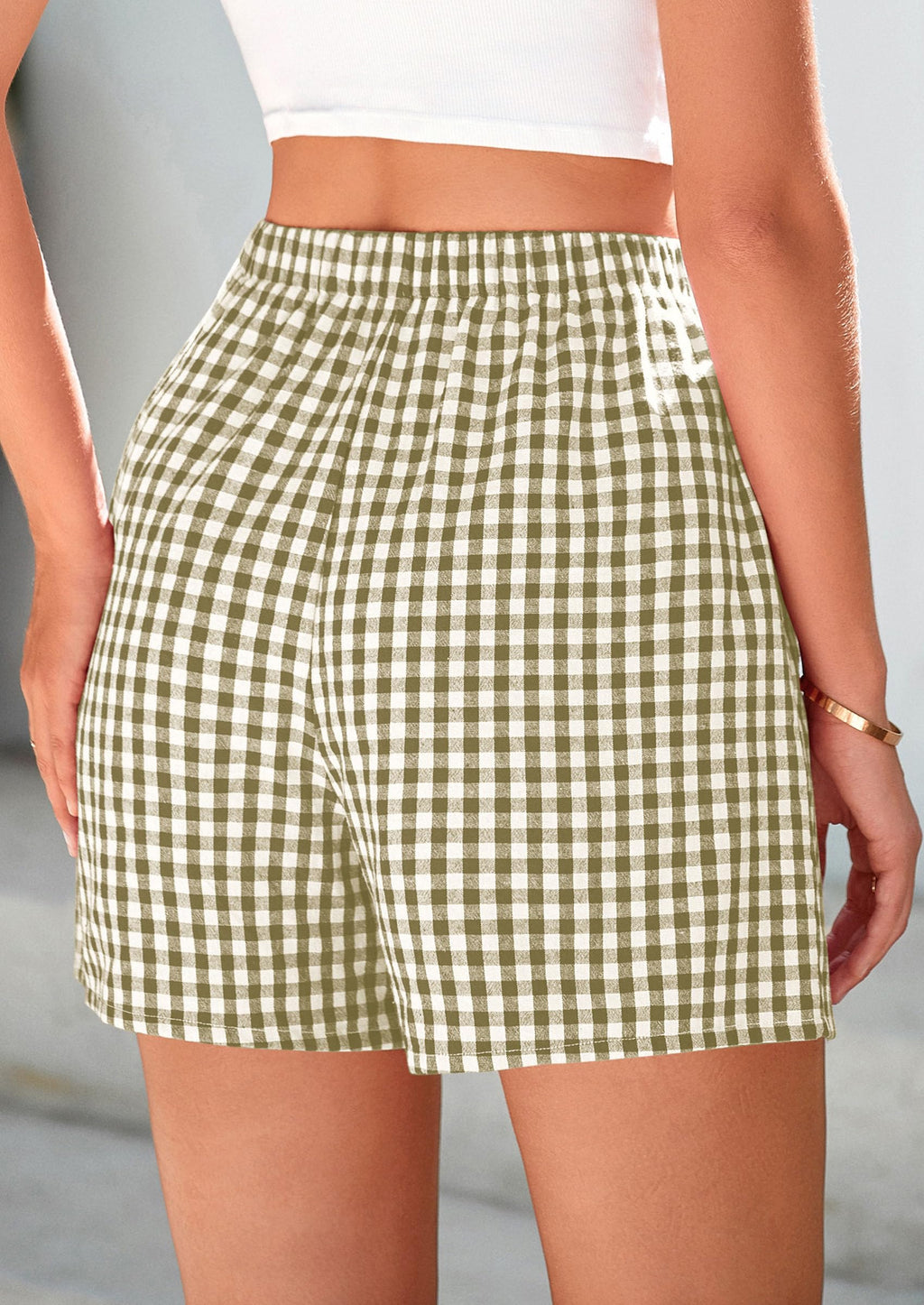 PRETTYGARDEN Womens Shorts Boxers Summer Gingham Pajama Lounge Sleep Y2K Plaid Pj Shorts Beach Bottoms