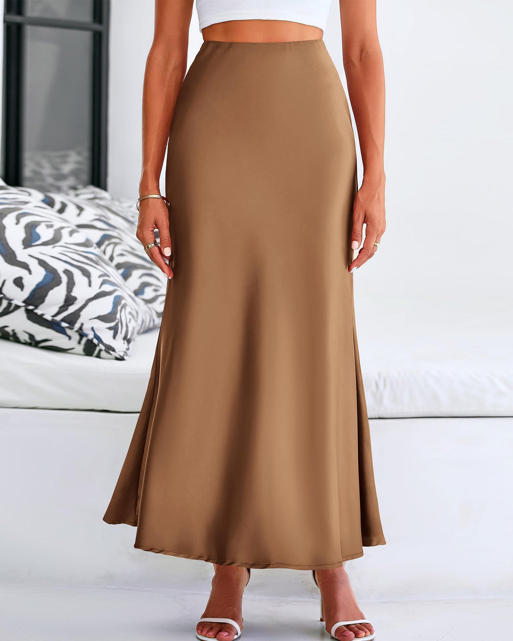 BTFBM Womens Spring Skirts Business Casual Clothes High Waisted Cocktail Party Wedding Guest Mermaid Maxi Skirt