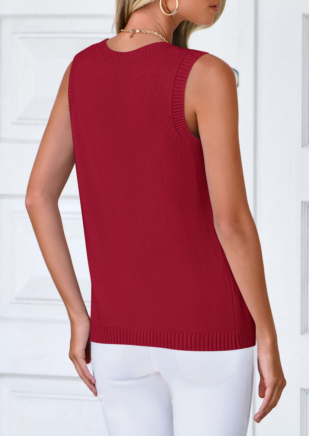 PRETTYGARDEN Sweater Vest Tops for Women Lightweight Summer Cardigan Sleeveless Button Up Knit Casual Spring Clothes
