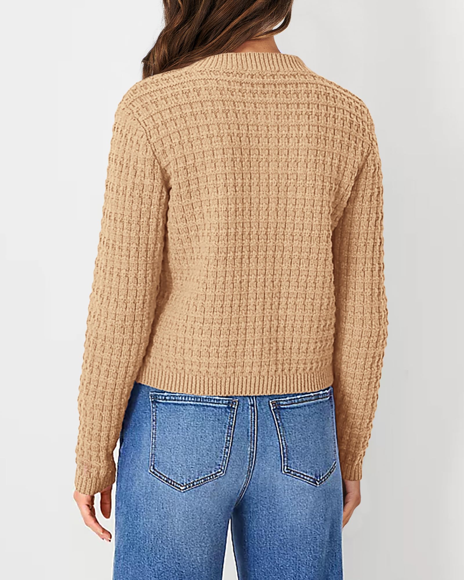 PRETTYGARDEN Women's Knit Cardigan Sweaters Casual Long Sleeve Open Front Button Down Trendy Jackets Outerwear