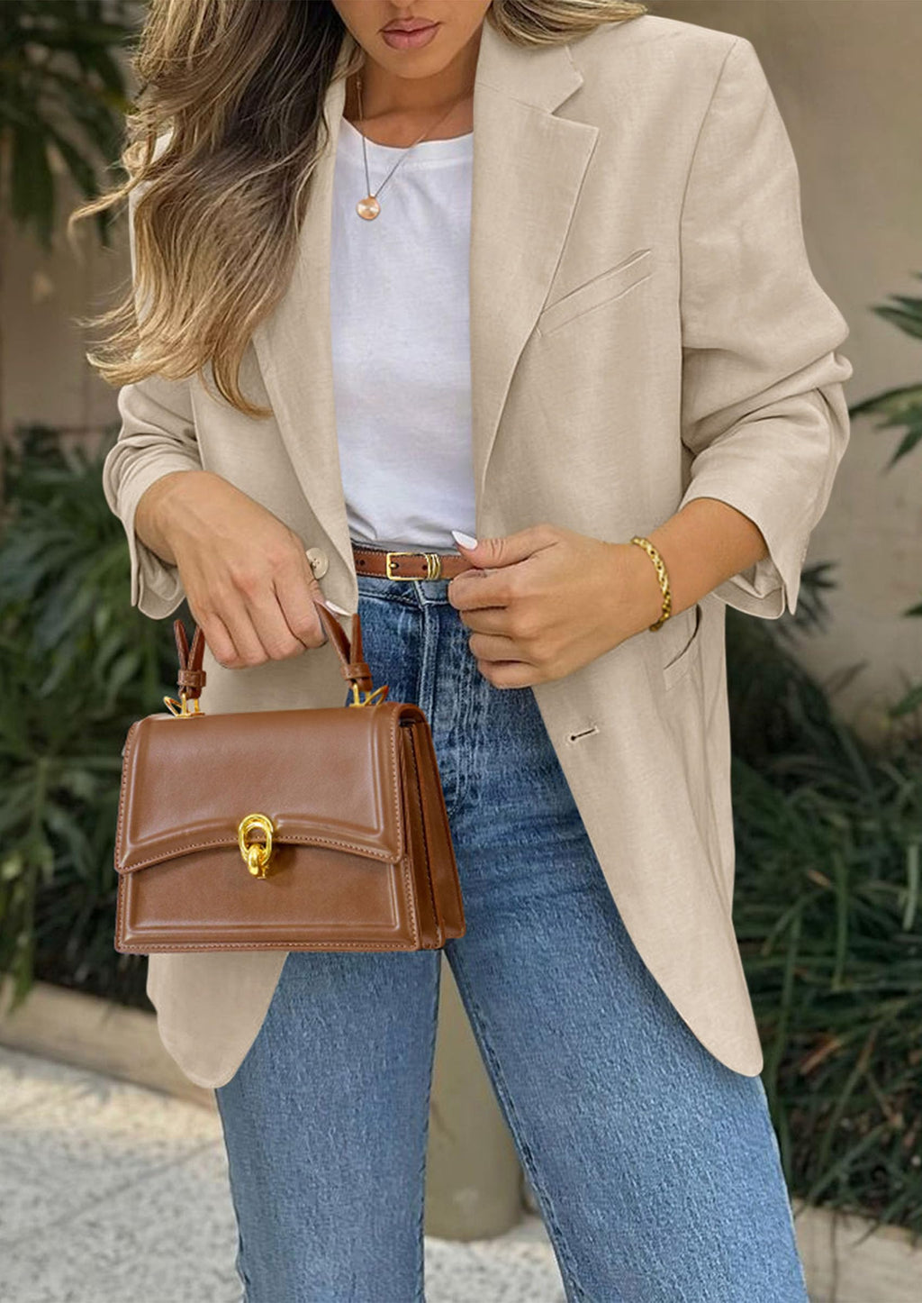 PRETTYGARDEN Blazers for Women Business Casual Long Sleeve Lapel Open Front Suit Jacket Work Blazer with Pockets