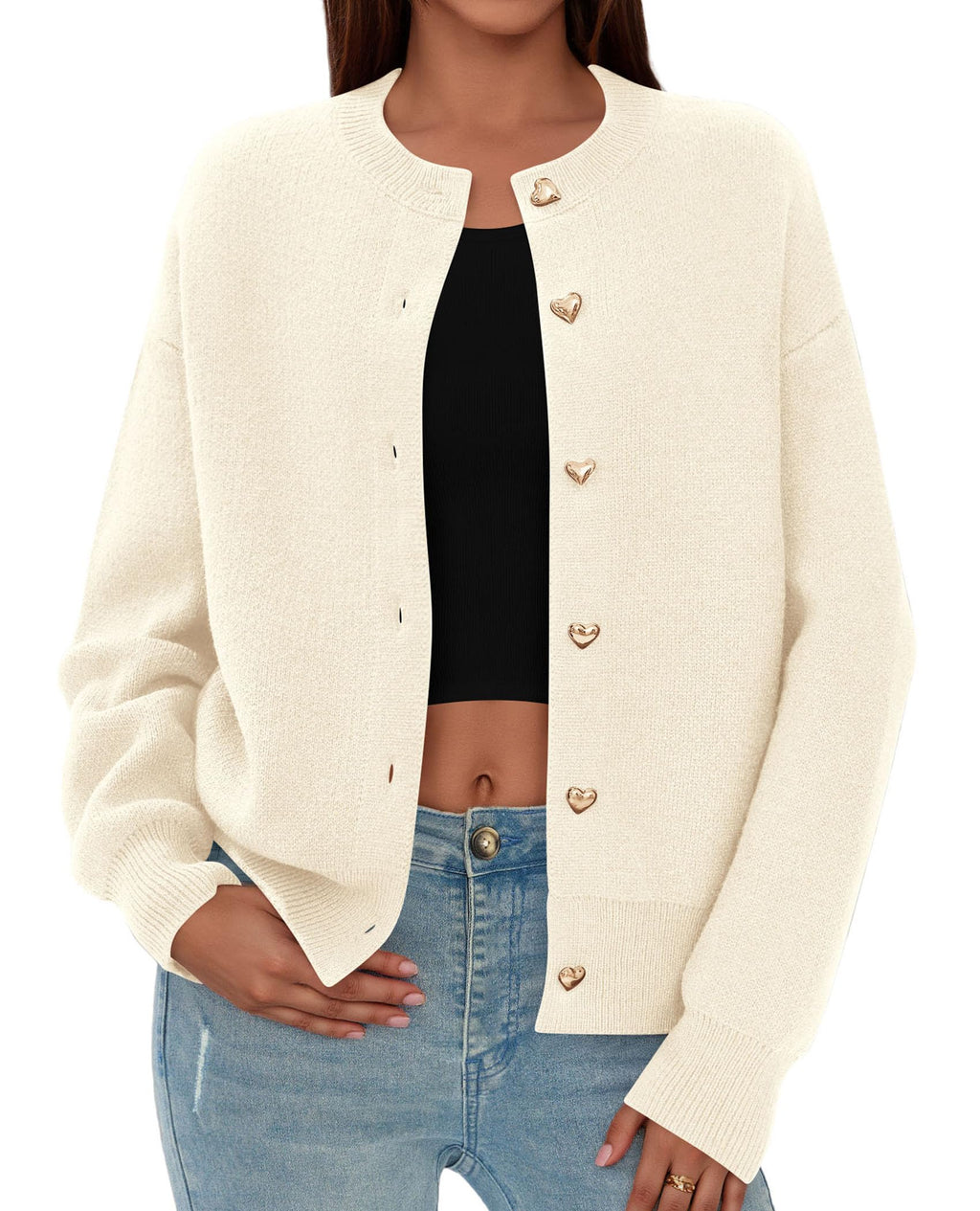 PRETTYGARDEN Cardigan for Women Fall Fashion Long Sleeve Trendy Button Down Work Office Sweaters Cute Winter Jacket