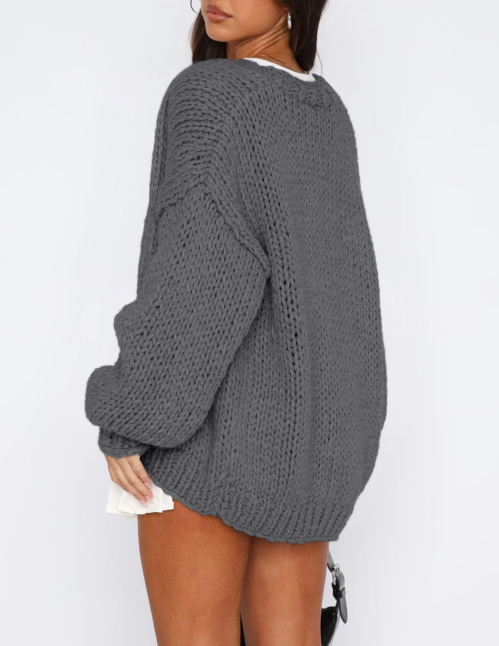 PRETTYGARDEN Cardigan Sweaters for Women Trendy Fall Fashion Long Sleeve Chunky Knit Cardigans Winter Clothing Outfits