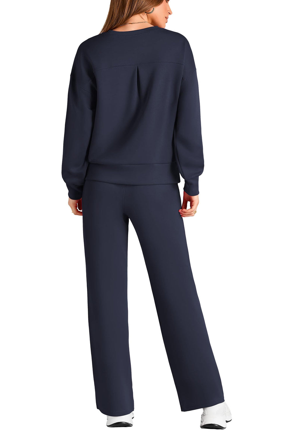 PRETTYGARDEN Womens 2 Piece Outfits Fall Long Sleeve Sweatshirt Wide Leg Pants Lounge Sets Winter Sweatsuits Tracksuit