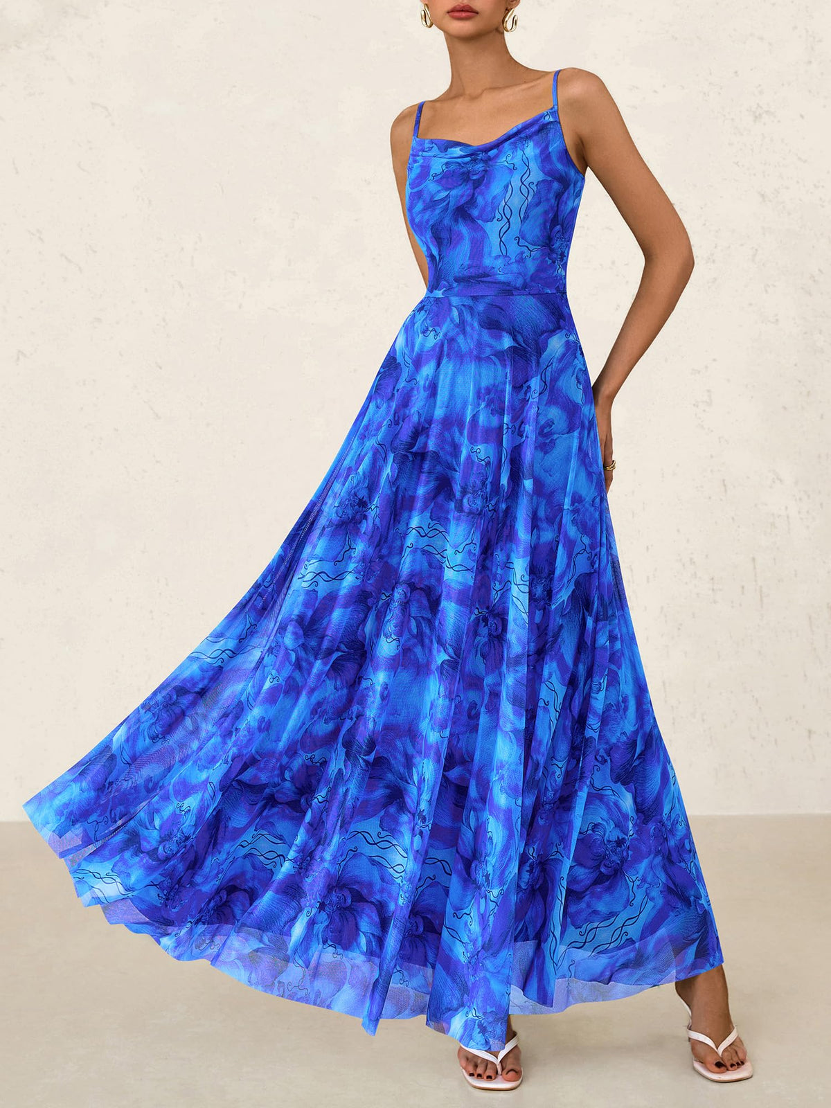 BTFBM Women Summer Floral Maxi Dresses Elegant Spaghetti Strap Dress Printed Party Dress Beach Long Dresses