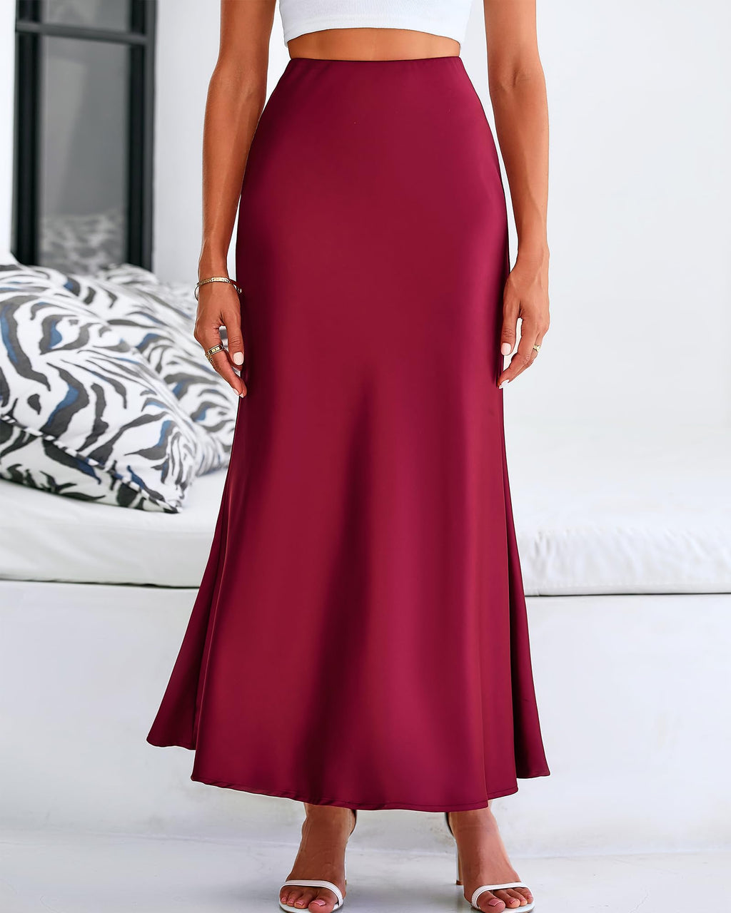 BTFBM Womens Spring Skirts Business Casual Clothes High Waisted Cocktail Party Wedding Guest Mermaid Maxi Skirt