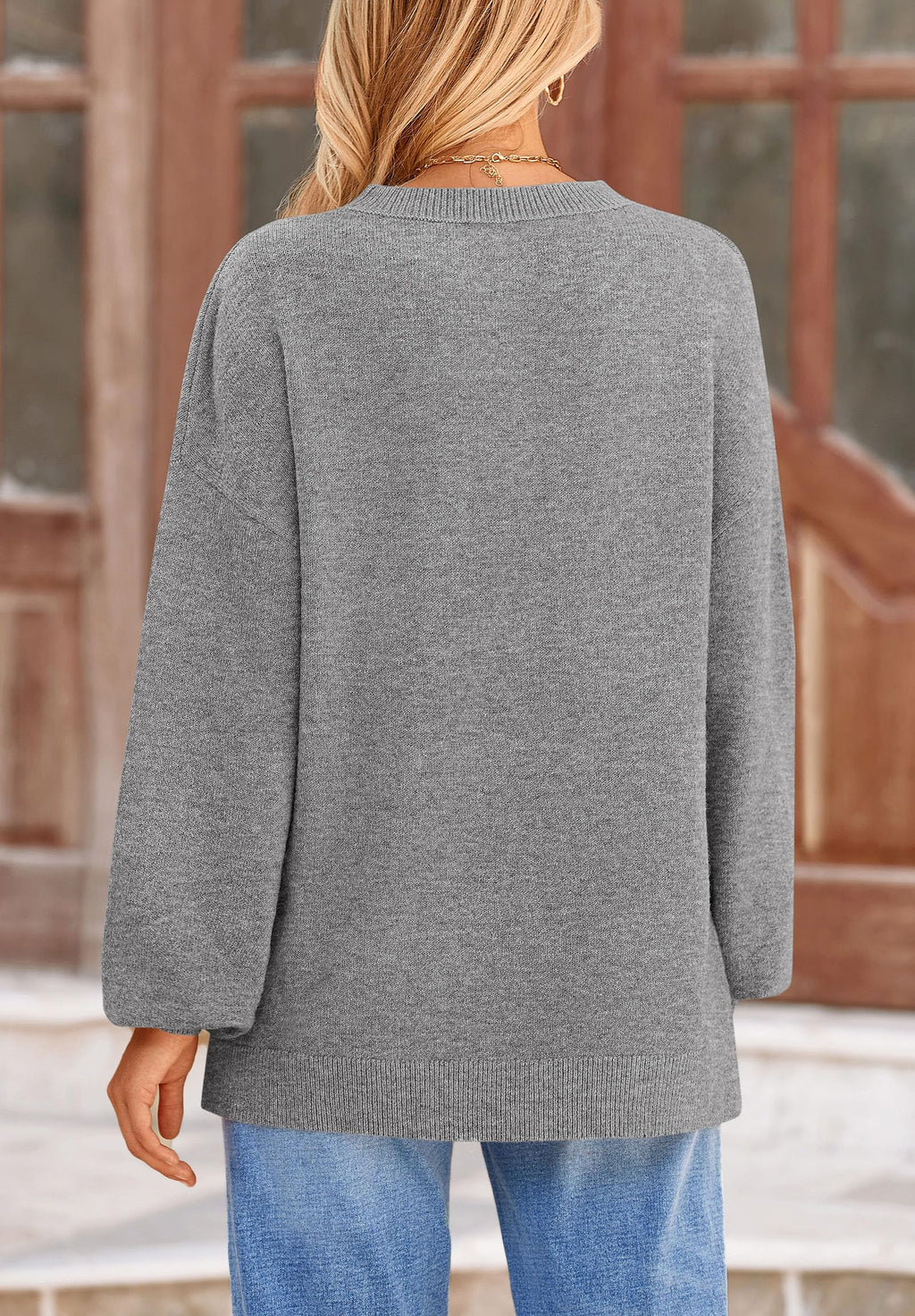PRETTYGARDEN Women's Fall Sweaters Casual Crew Neck Long Sleeve Pullover Tops Ribbed Knit Loose Fit Winter Clothes