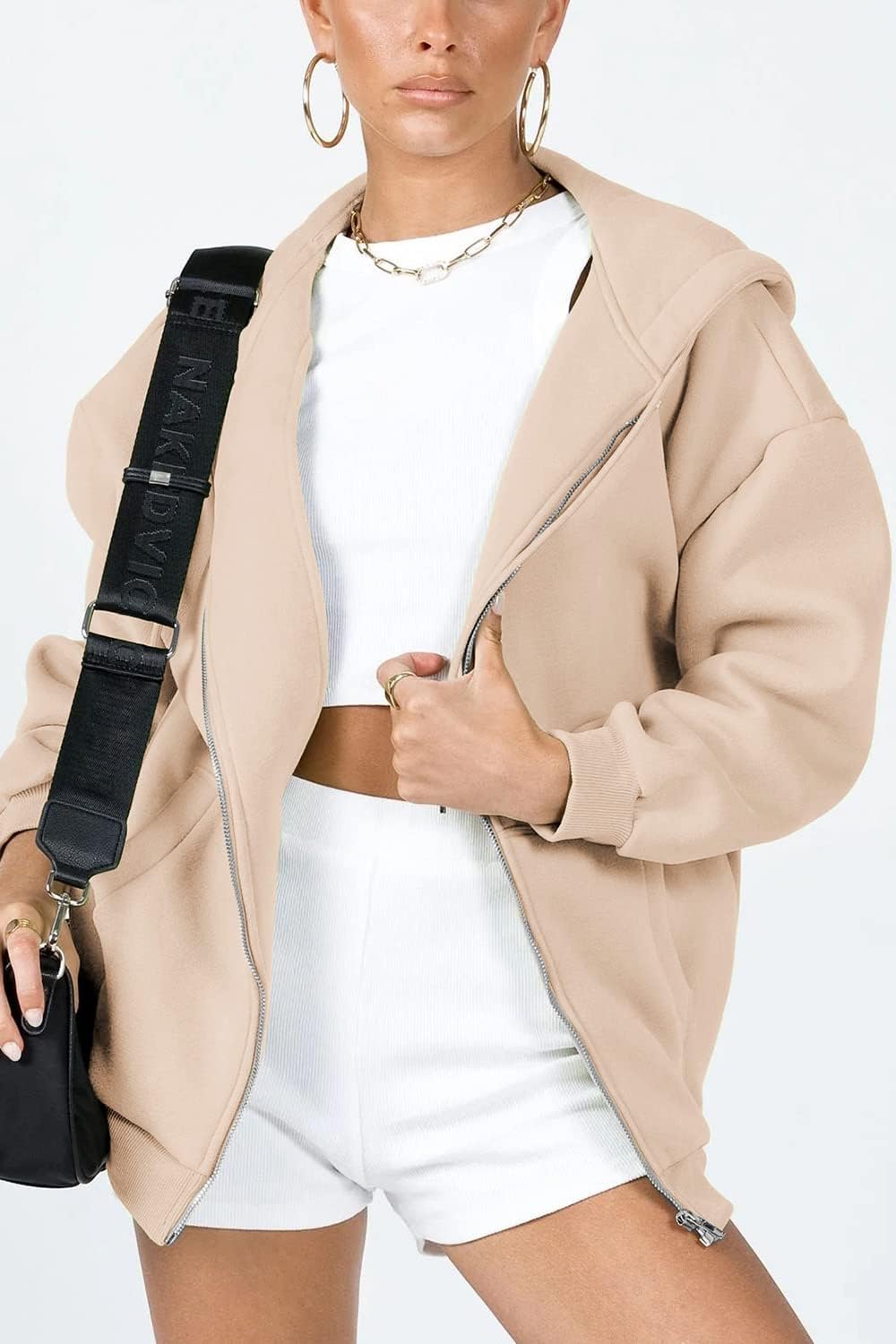 PRETTYGARDEN Women's Zip Up Y2K Hoodies Casual Long Sleeve Sweatshirts Fall Spring Track Jackets with Pockets