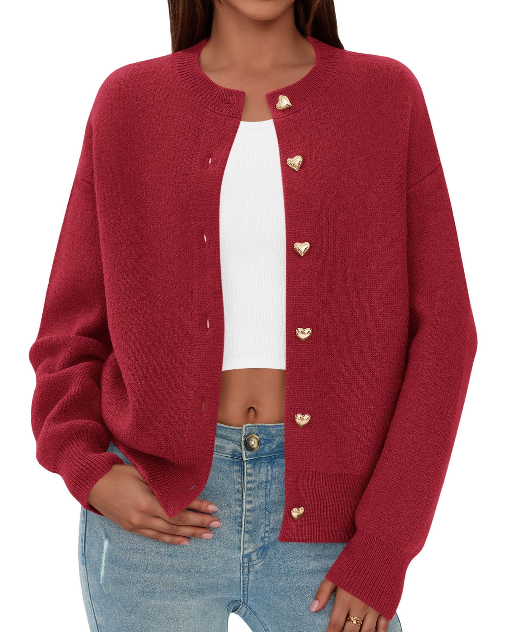 PRETTYGARDEN Cardigan for Women Fall Fashion Long Sleeve Trendy Button Down Work Office Sweaters Cute Winter Jacket
