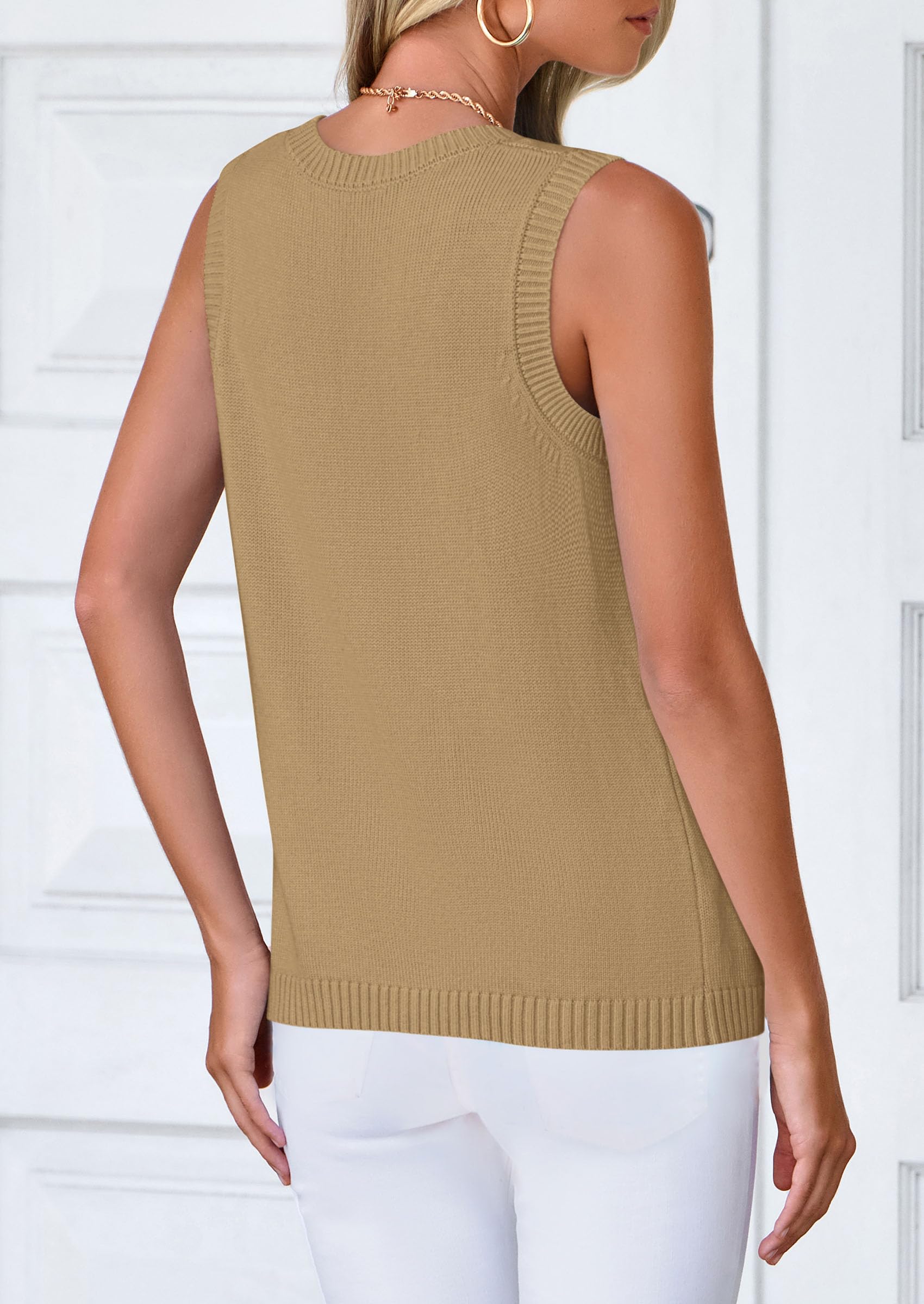 PRETTYGARDEN Sweater Vest Tops for Women Lightweight Summer Cardigan Sleeveless Button Up Knit Casual Spring Clothes