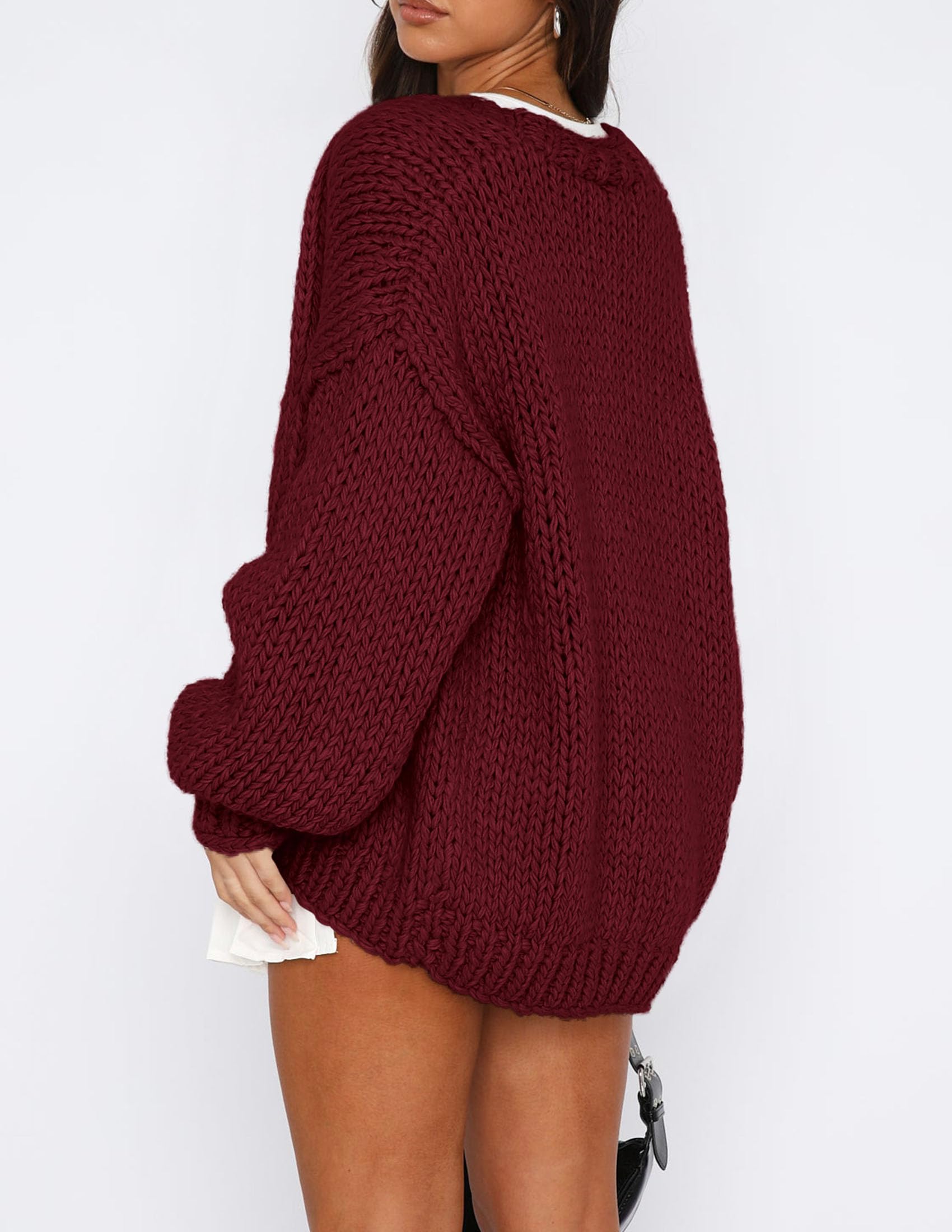 PRETTYGARDEN Cardigan Sweaters for Women Trendy Fall Fashion Long Sleeve Chunky Knit Cardigans Winter Clothing Outfits