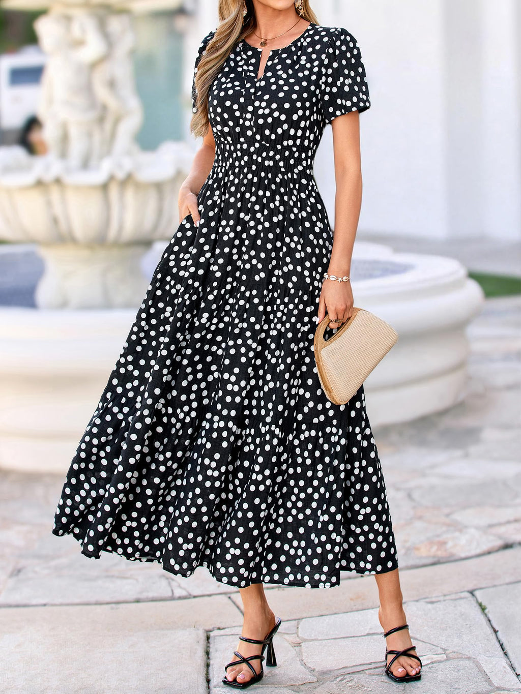 BTFBM Womens Summer Floral Maxi Dresses V Neck Short Sleeve Boho Casual Flowy Long Wedding Guest Dress Beach Vacation