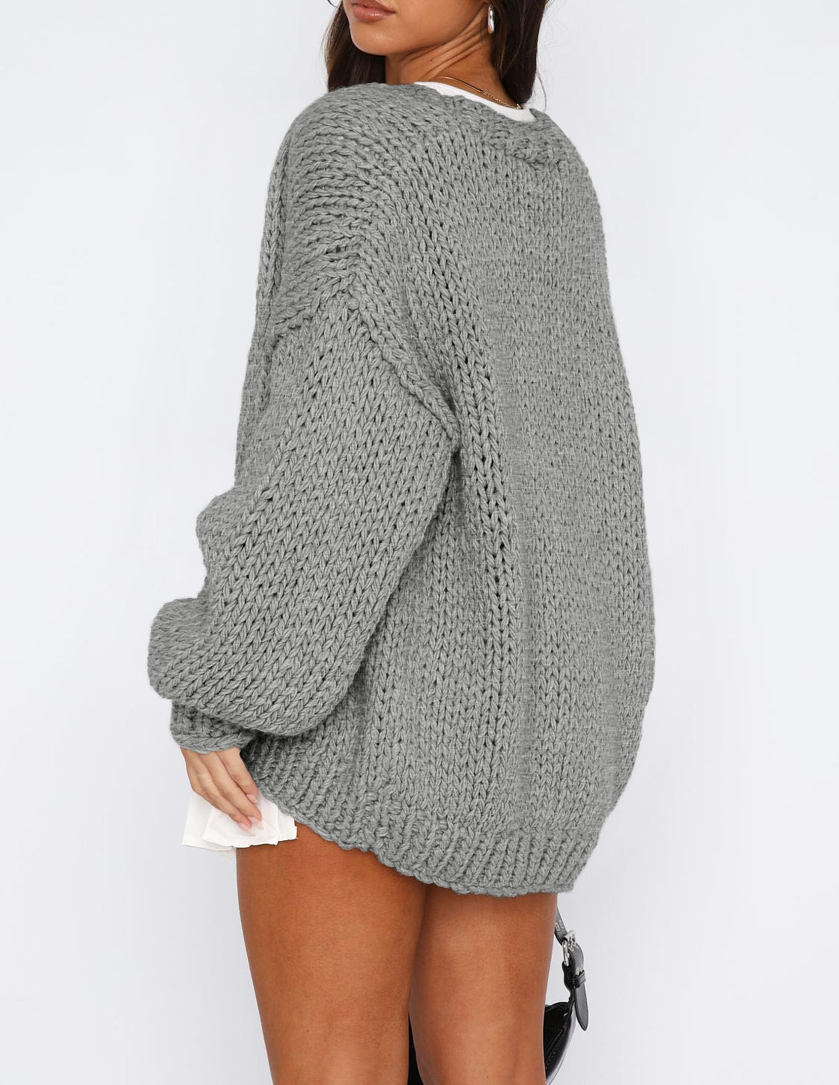 PRETTYGARDEN Cardigan Sweaters for Women Trendy Fall Fashion Long Sleeve Chunky Knit Cardigans Winter Clothing Outfits