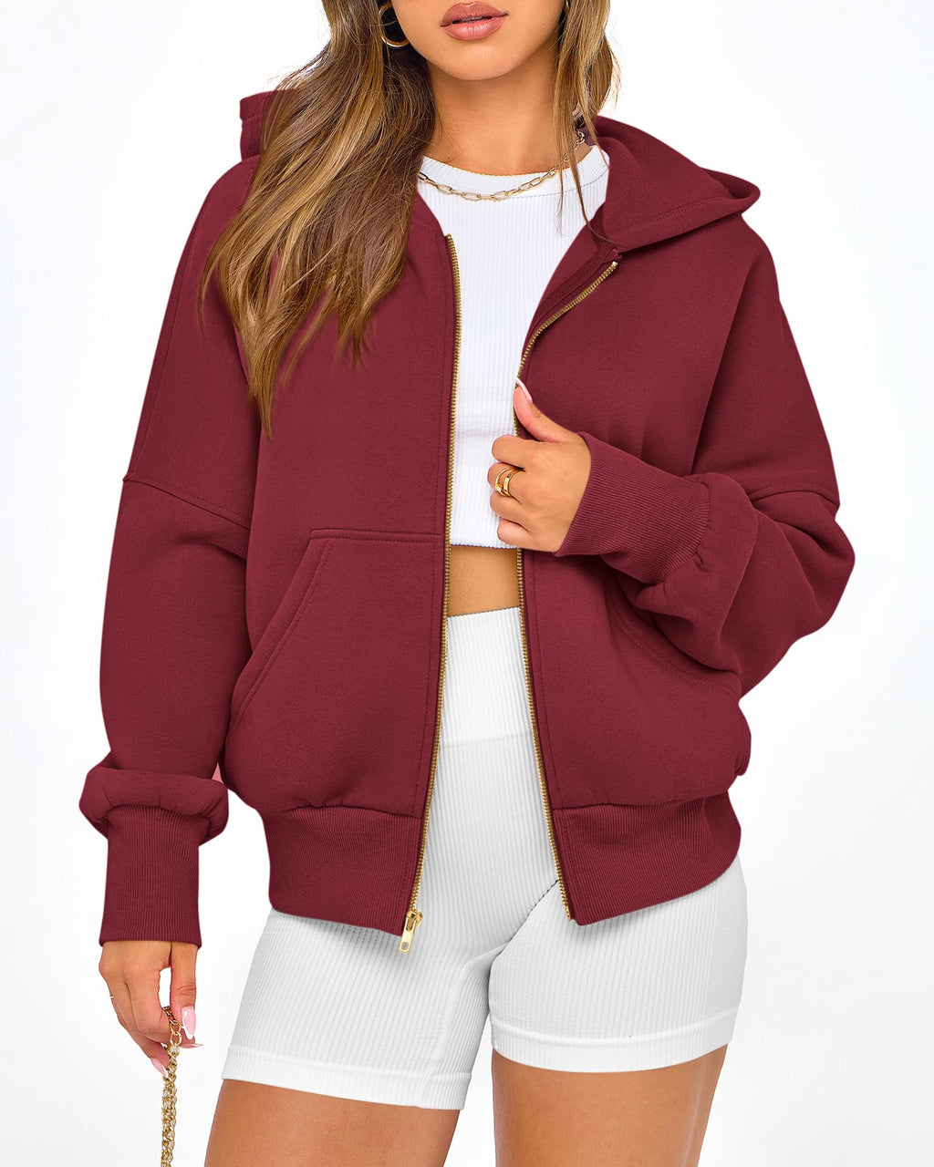 BTFBM Hoodies For Women Sweatshirt Fall Fashion Clothing Long Sleeve Fleece Jacket Winter Outfits Y2k Zip Up Hoodie