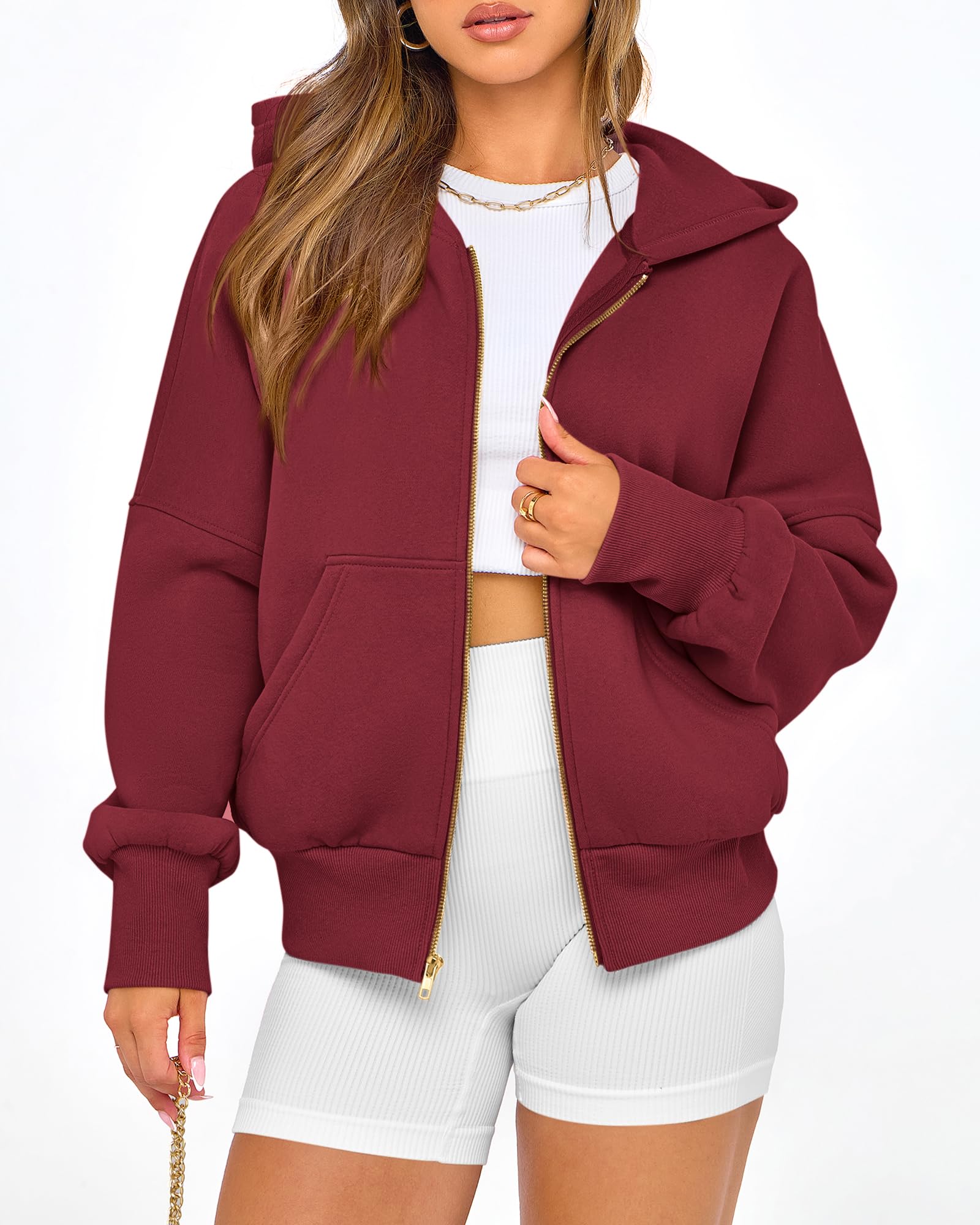 BTFBM Hoodies For Women Sweatshirt Fall Fashion Clothing Long Sleeve Fleece Jacket Winter Outfits Y2k Zip Up Hoodie