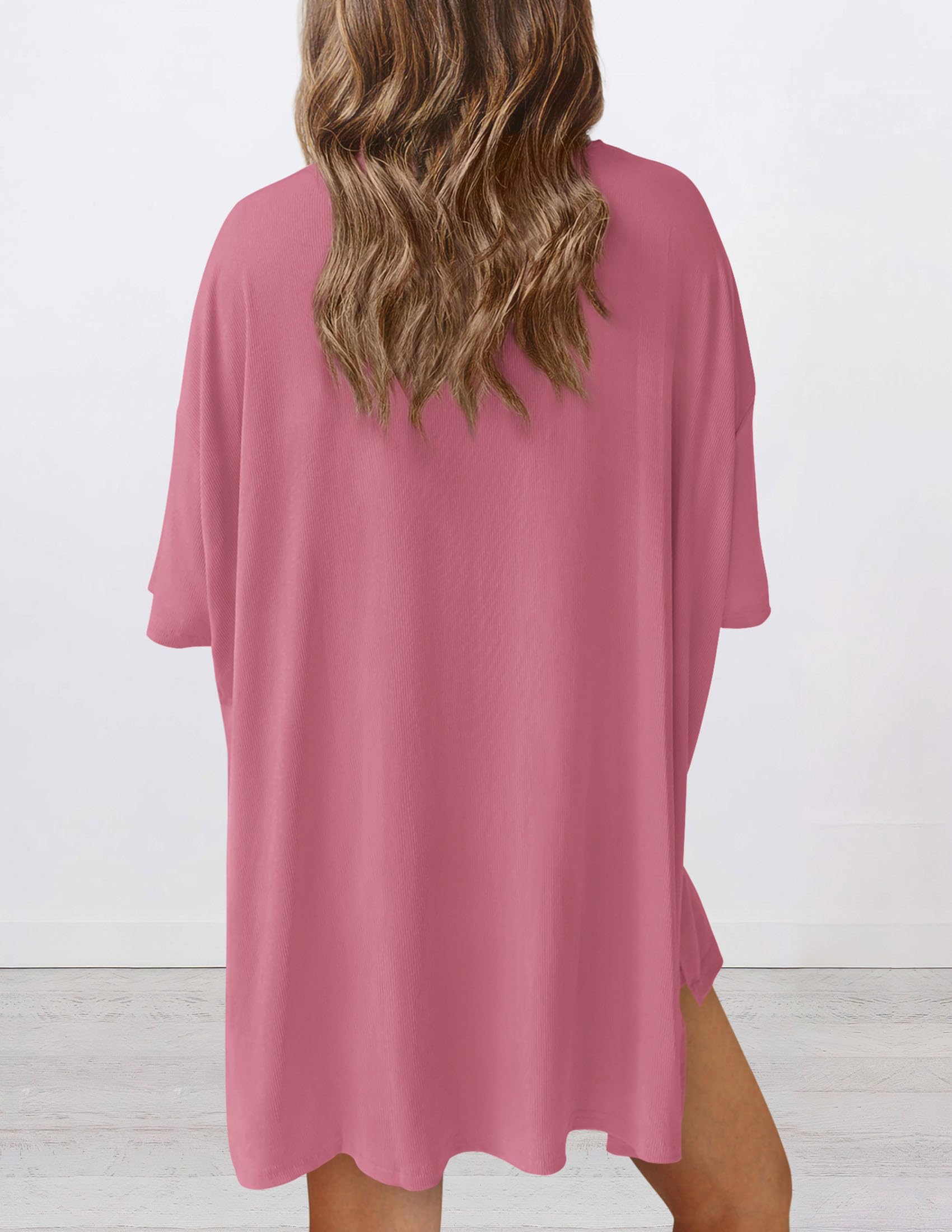 PRETTYGARDEN Women's Two Piece Lounge Set Summer Casual Oversized Shirts Biker Shorts Matching Airport Travel Outfit