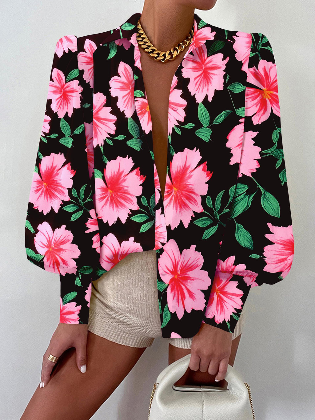 BTFBM Women Fashion Button Down Shirts V Neck Boho Printed Long Sleeve Blouses Dressy Casual Spring Fall Tops