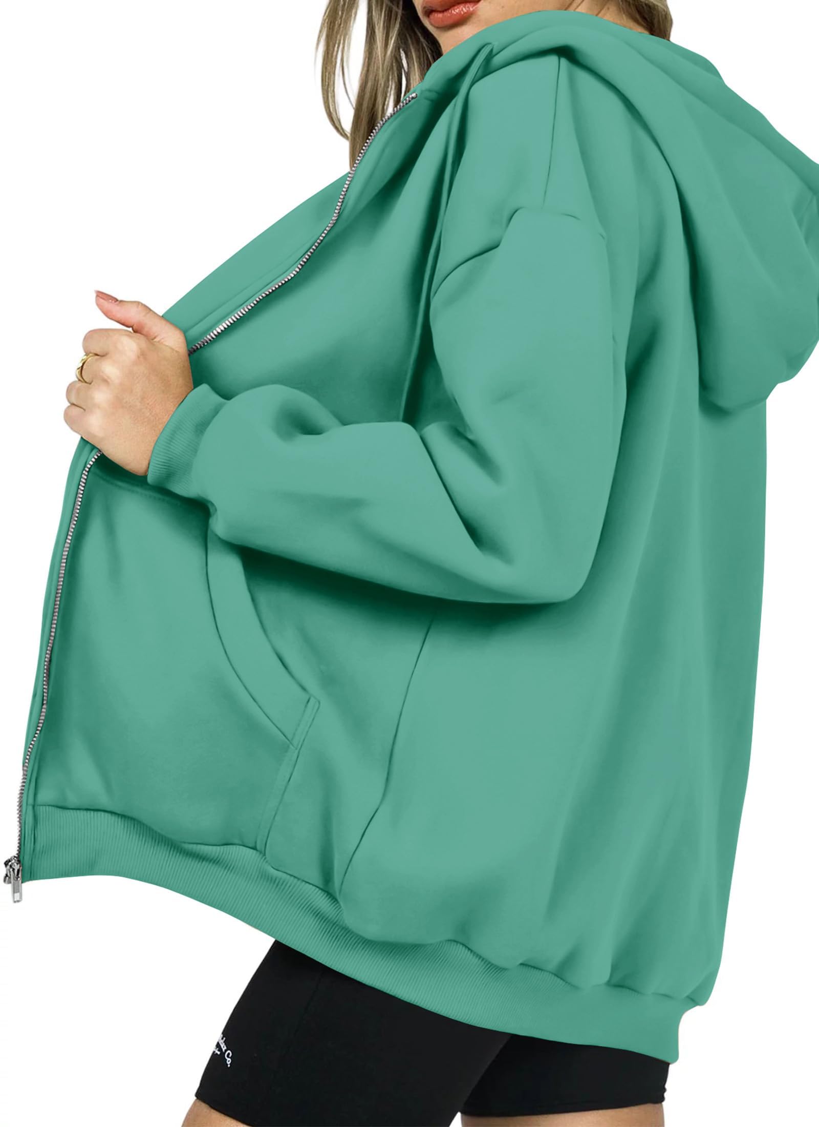 PRETTYGARDEN Women's Zip Up Y2K Hoodies Casual Long Sleeve Sweatshirts Fall Spring Track Jackets with Pockets