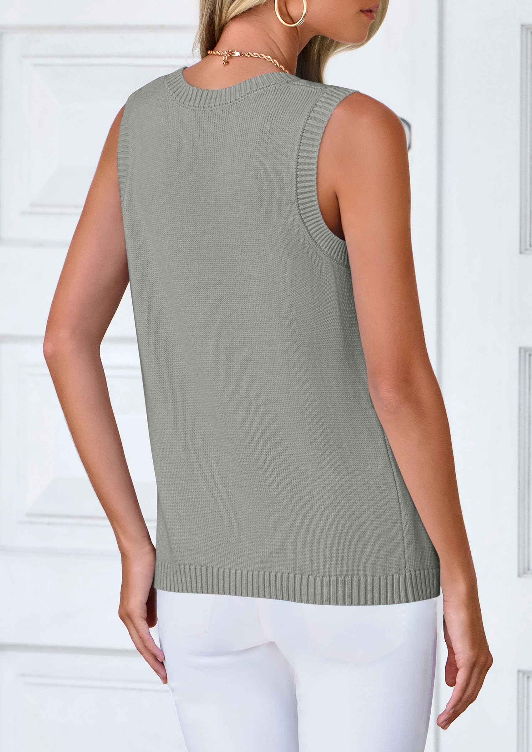 PRETTYGARDEN Sweater Vest Tops for Women Lightweight Summer Cardigan Sleeveless Button Up Knit Casual Spring Clothes