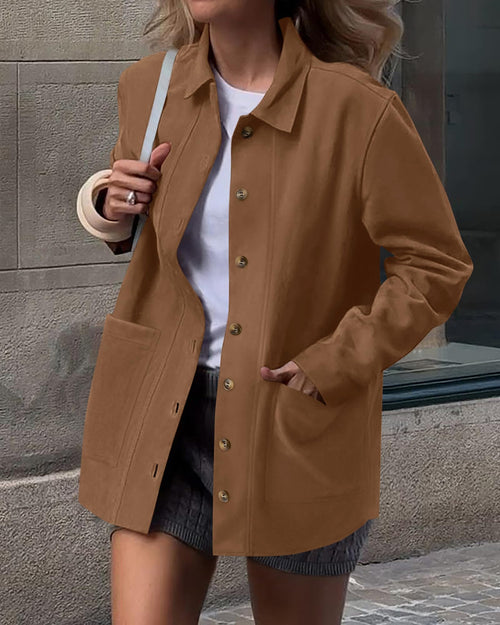 BTFBM Faux Suede Jacket Women Fall Fashion Leather Jackets Long Sleeve Button Down Winter Coats Shackets Outerwear