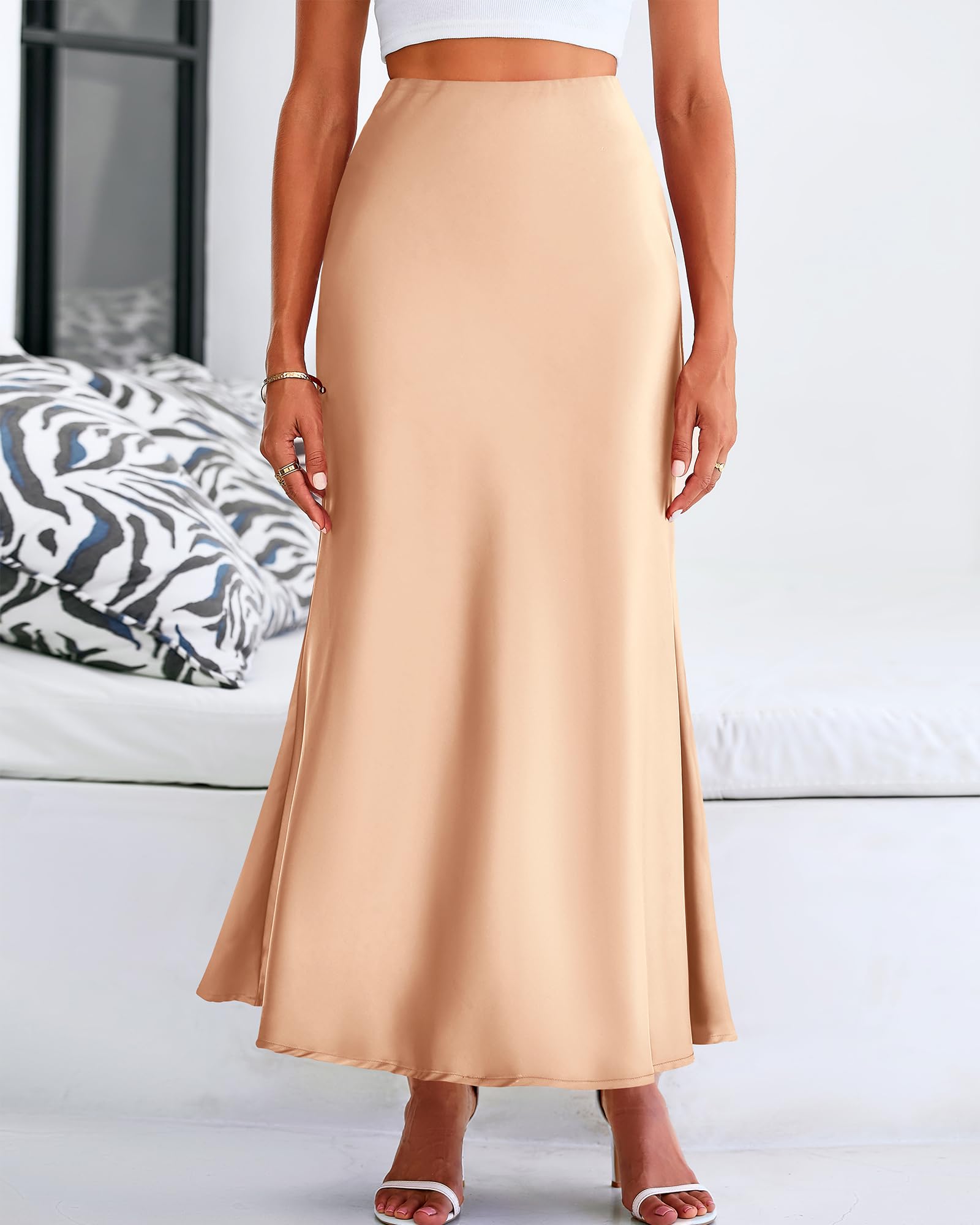 BTFBM Womens Spring Skirts Business Casual Clothes High Waisted Cocktail Party Wedding Guest Mermaid Maxi Skirt