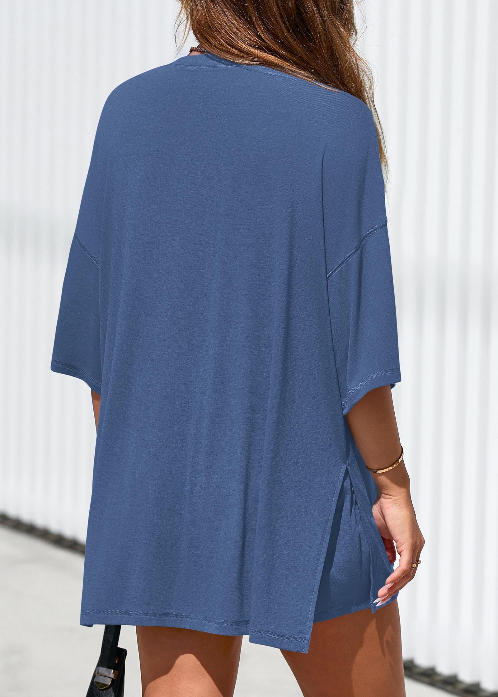 FreshPretty 2 Piece Sets for Women Summer Lounge Sets Casual Oversized Tshirts Shorts Matching Airport Travel Outfits Postpartum