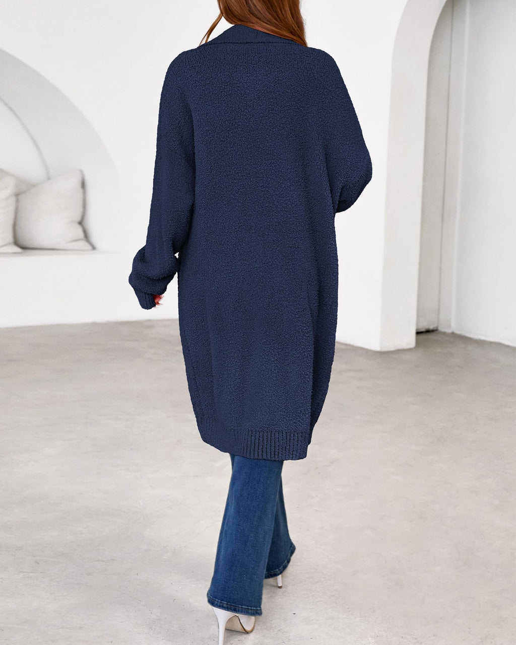 FreshPretty Long Cardigans for Women Trendy Fall Open Front Long Sleeve Oversized Sweaters Casual Knit Winter Coats