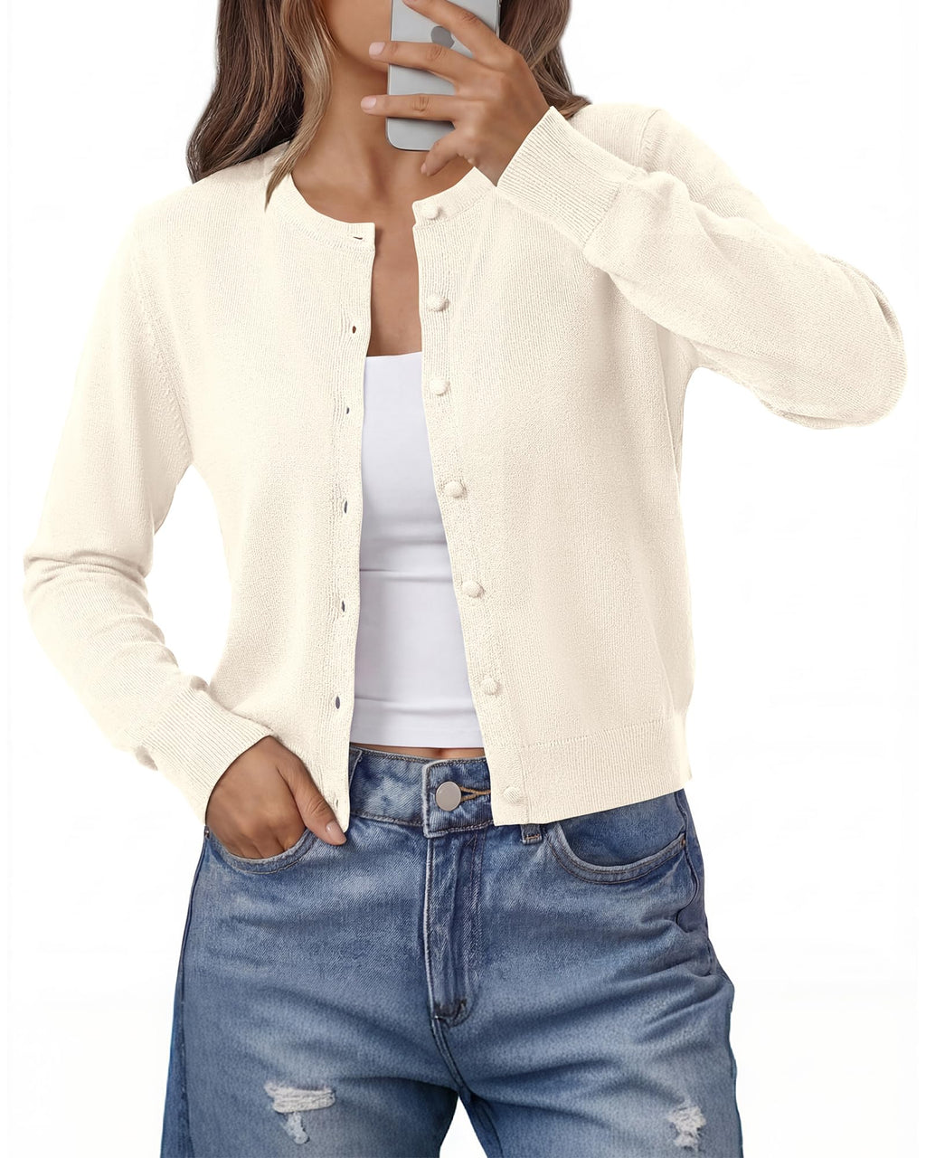 BTFBM Cardigan Sweaters for Women Lightweight Sweater Button Down Casual Knit Shrugs Tops Spring Fashion Clothing