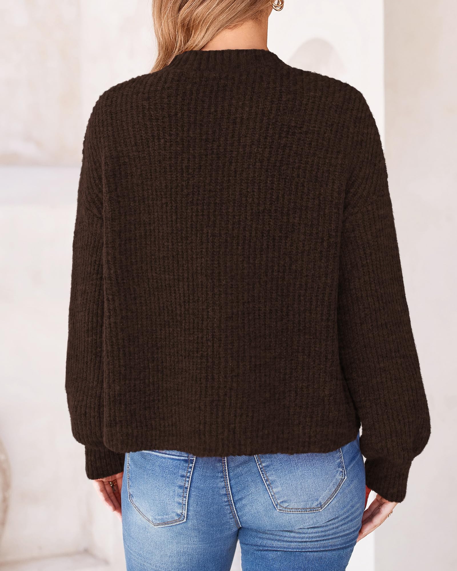 BTFBM Cardigan Sweaters for Women Fall Long Sleeve Button Down Soft Loose Chunky Knit Outwear Cropped Winter Coats