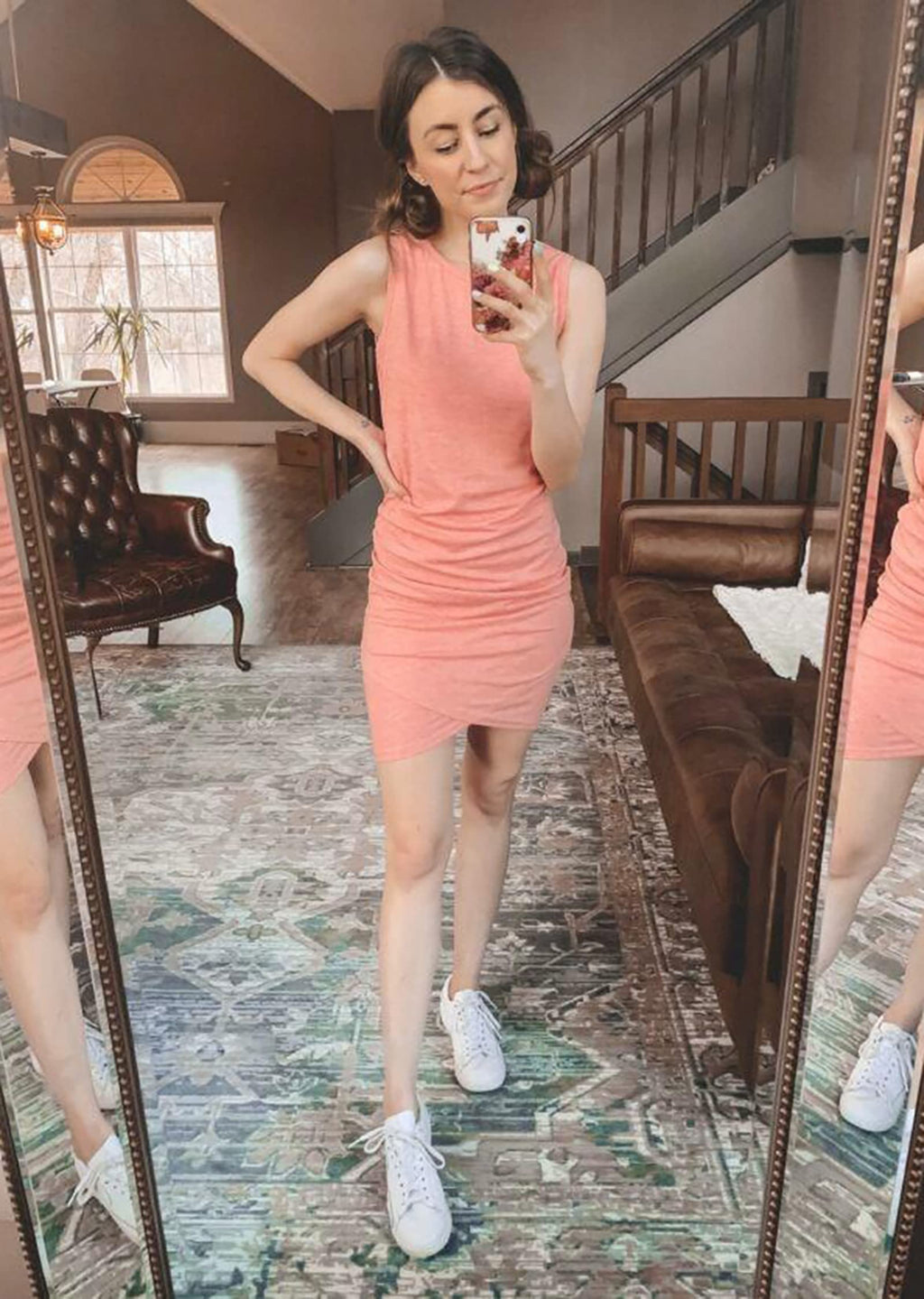FreshPretty Women Summer Dresses Sleeveless Tank Ruched Bodycon Sundresses for Women Party Beach Mini Casual Spring Dress