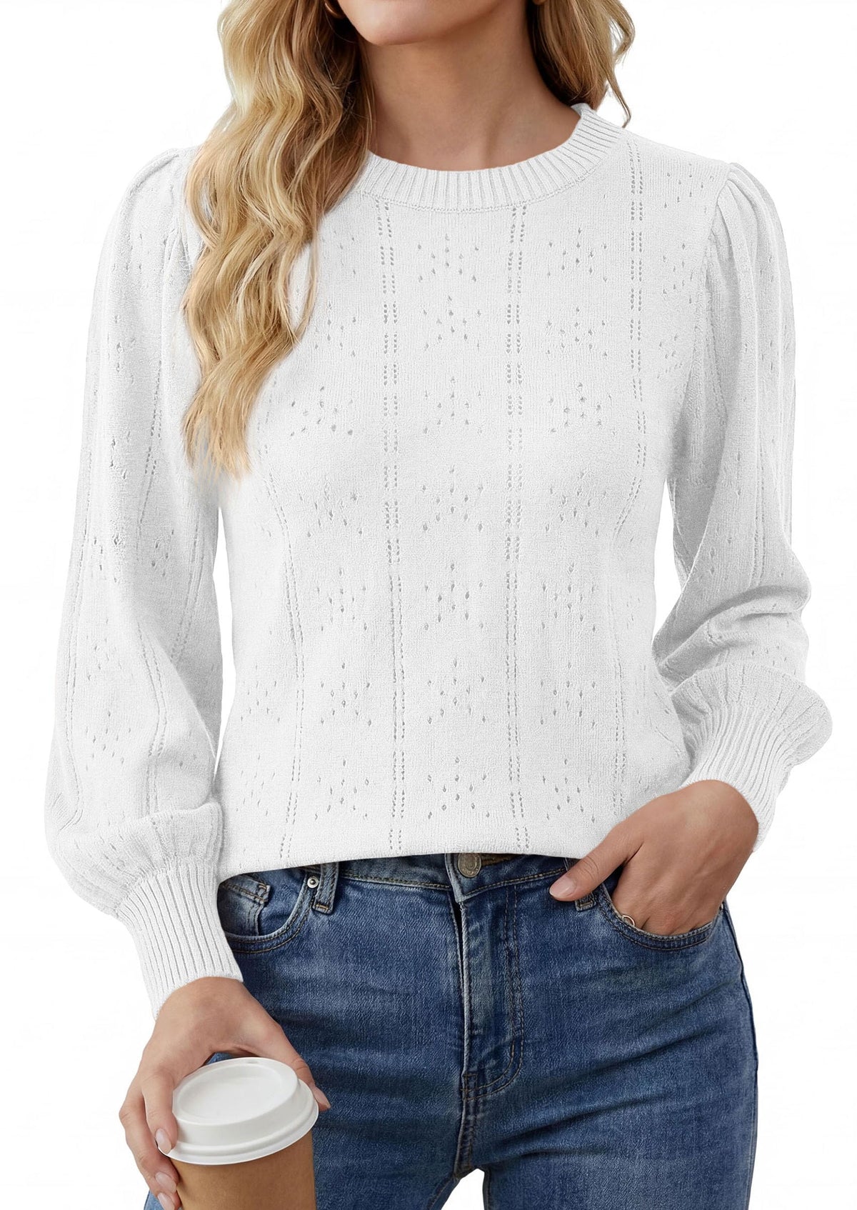 PRETTYGARDEN Women Fall Fashion Hollow Out Holiday Sweaters