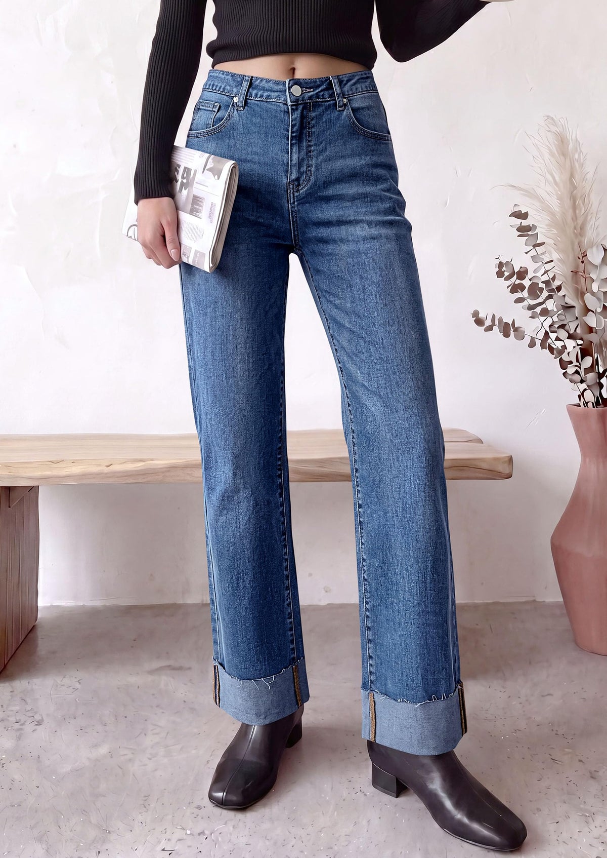 PRETTYGARDEN Women's Baggy Denim Jeans Wide Leg Pants